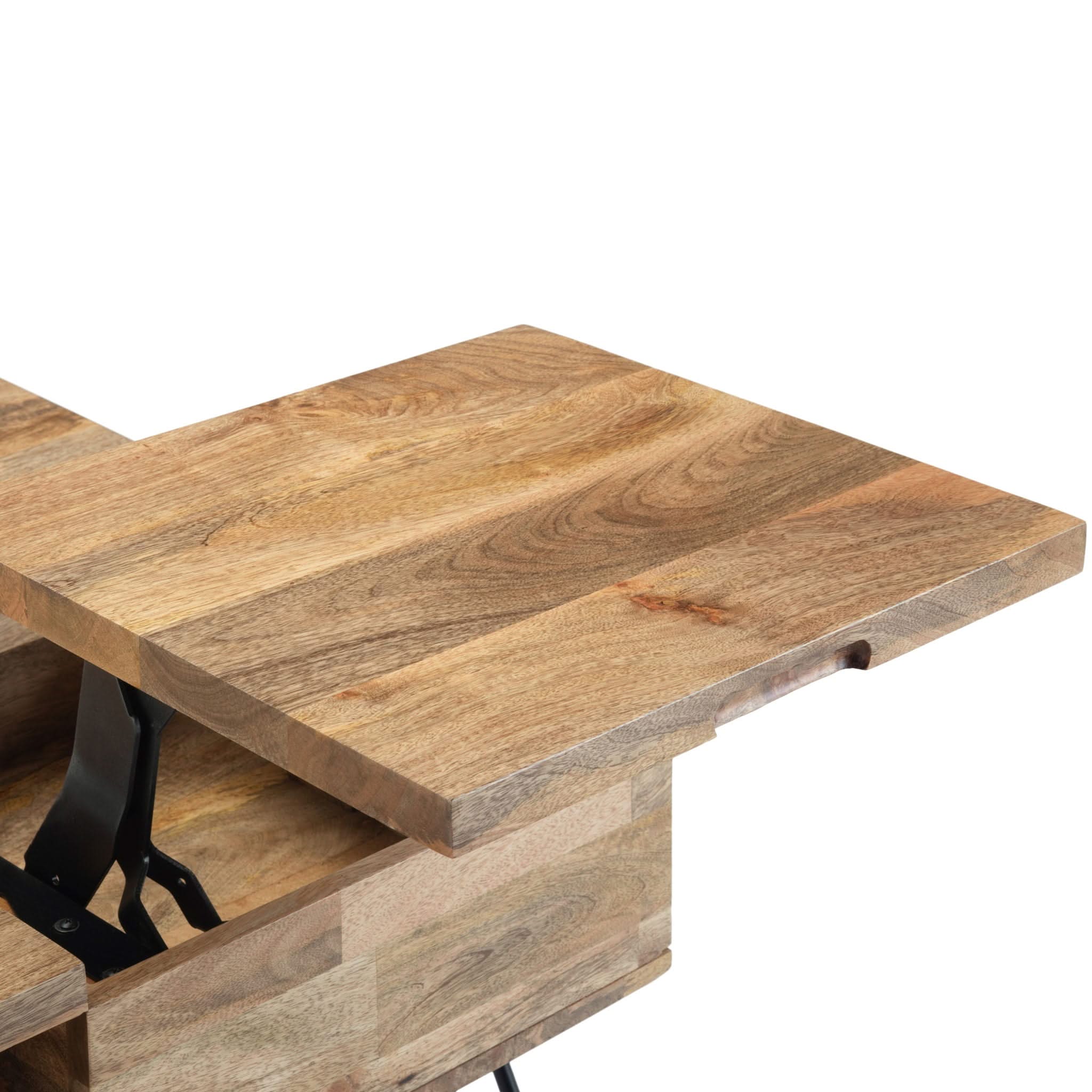 Hunter - Lift Top Square Coffee Table - Natural - Image 2