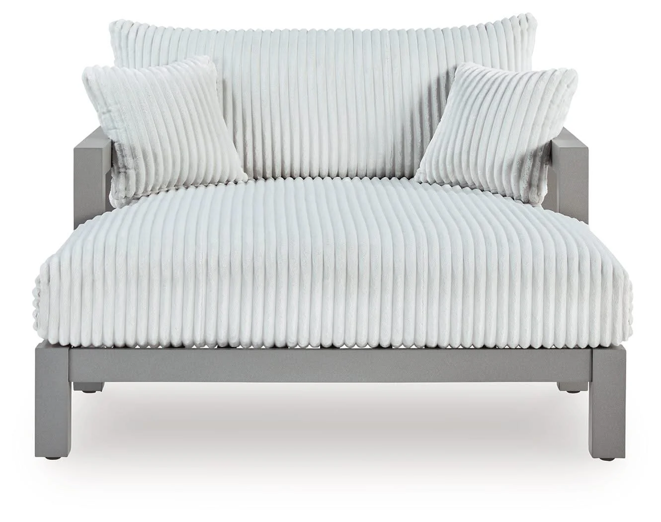Hurley Park - Chaise Lounge With Cushion - Gray - Image 4