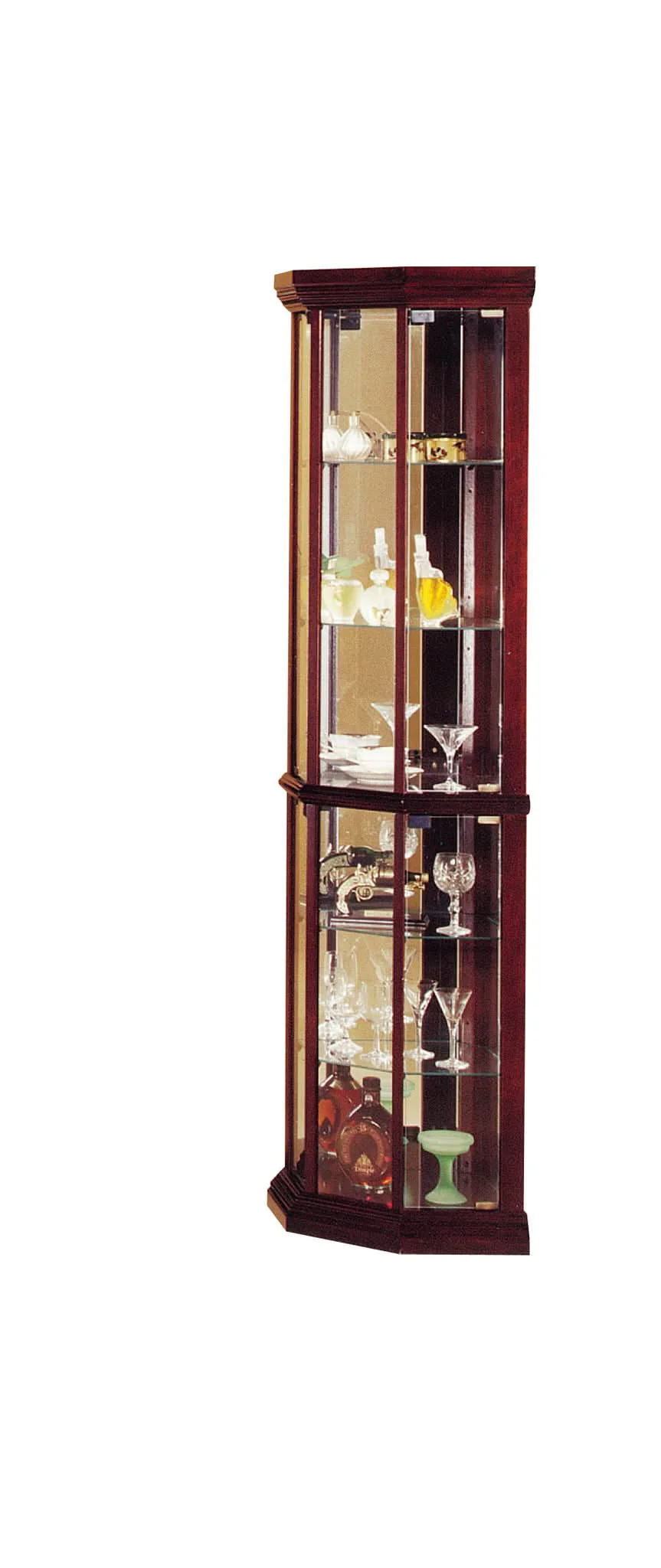 Huxley - Curio Cabinet (Corner) - Cherry - Image 4