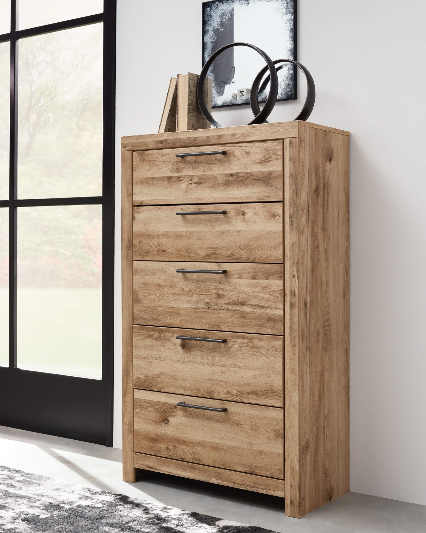 Hyanna - Five Drawer Chest - Tan Brown - Image 3