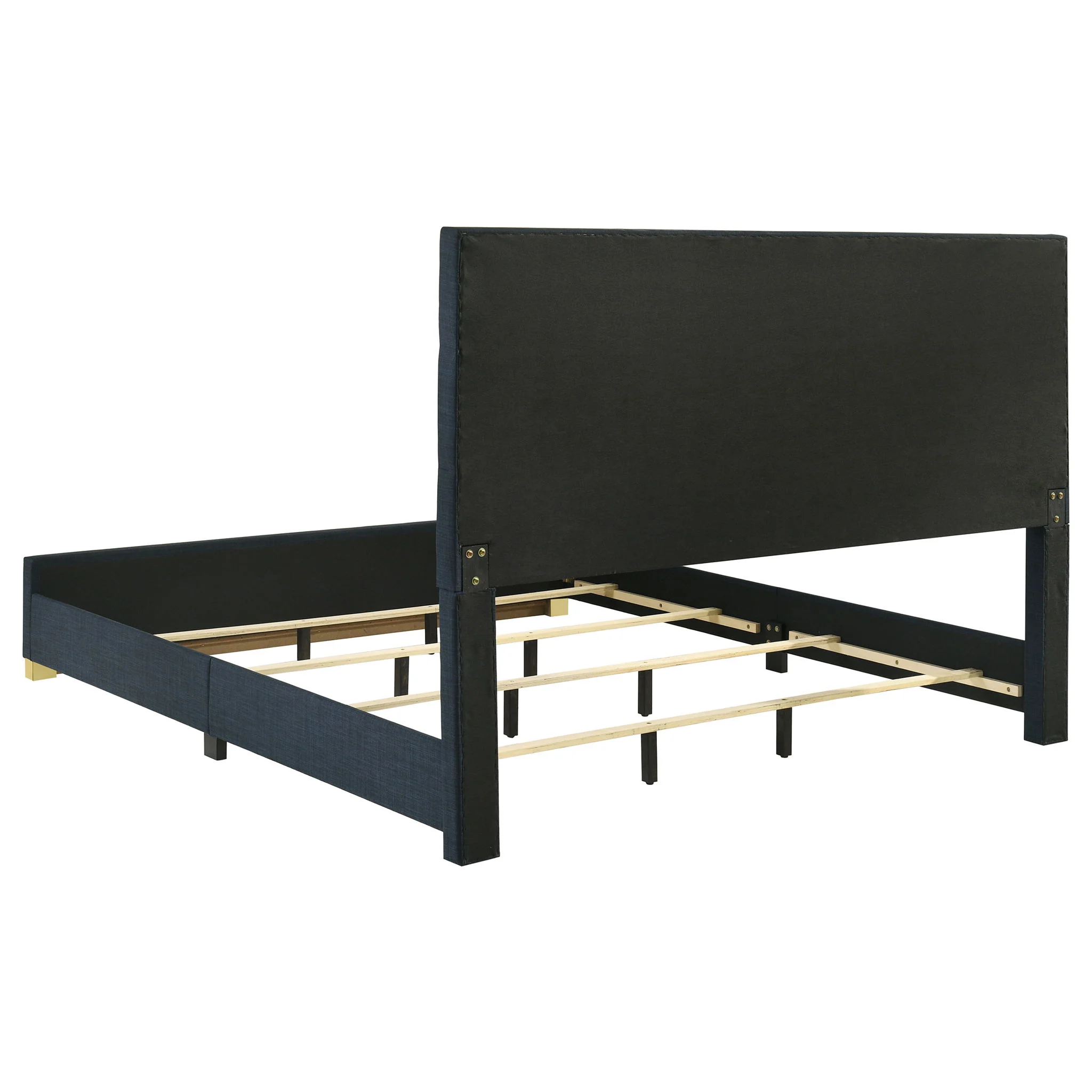 Ines 5-piece Eastern King Bedroom Set Navy and White High Gloss - Image 2
