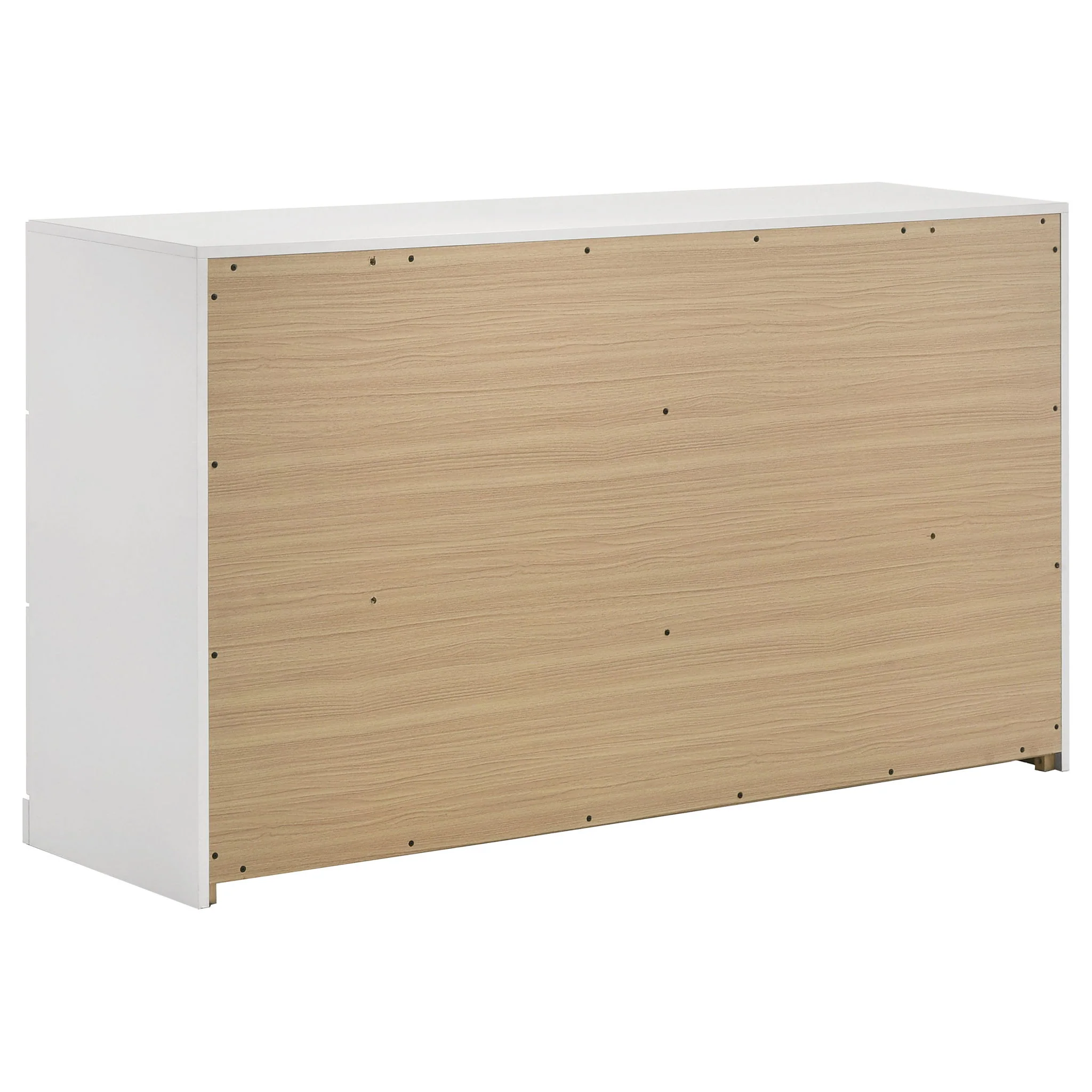 Ines 6-drawer Bedroom Dresser Cabinet White High Gloss - Image 2
