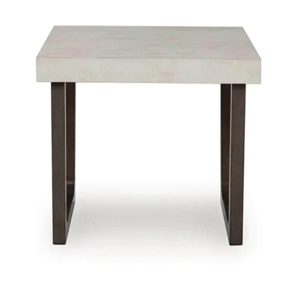 Inkie Gray Contemporary 2-Piece Occasional Table Set with Faux Cement Tops - Image 5
