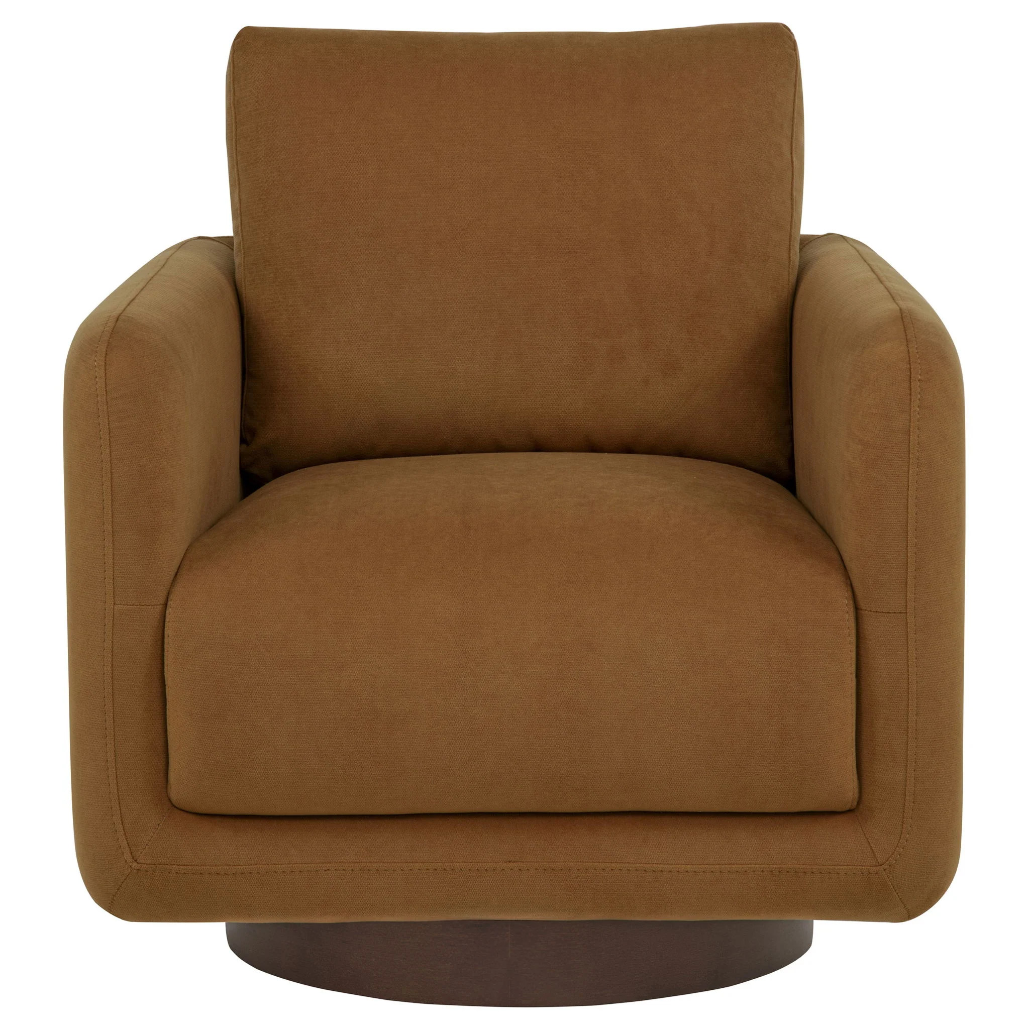 Iris Fabric Upholstered Swivel Accent Chair Rust - Image 2