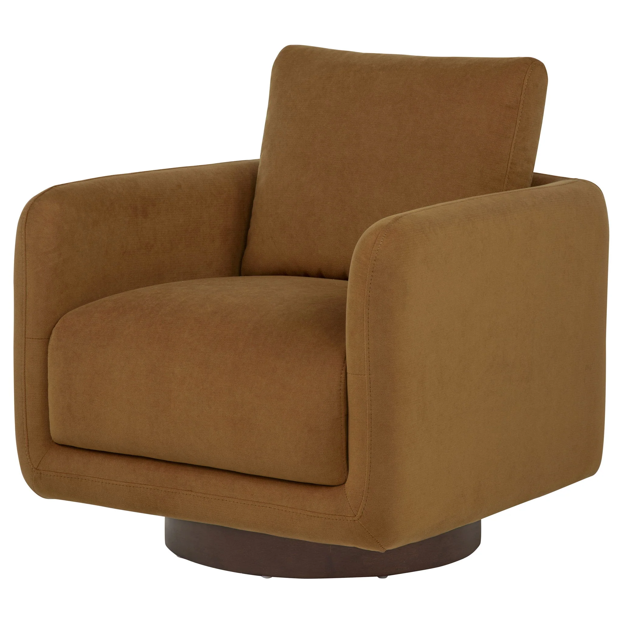 Iris Fabric Upholstered Swivel Accent Chair Rust - Image 4