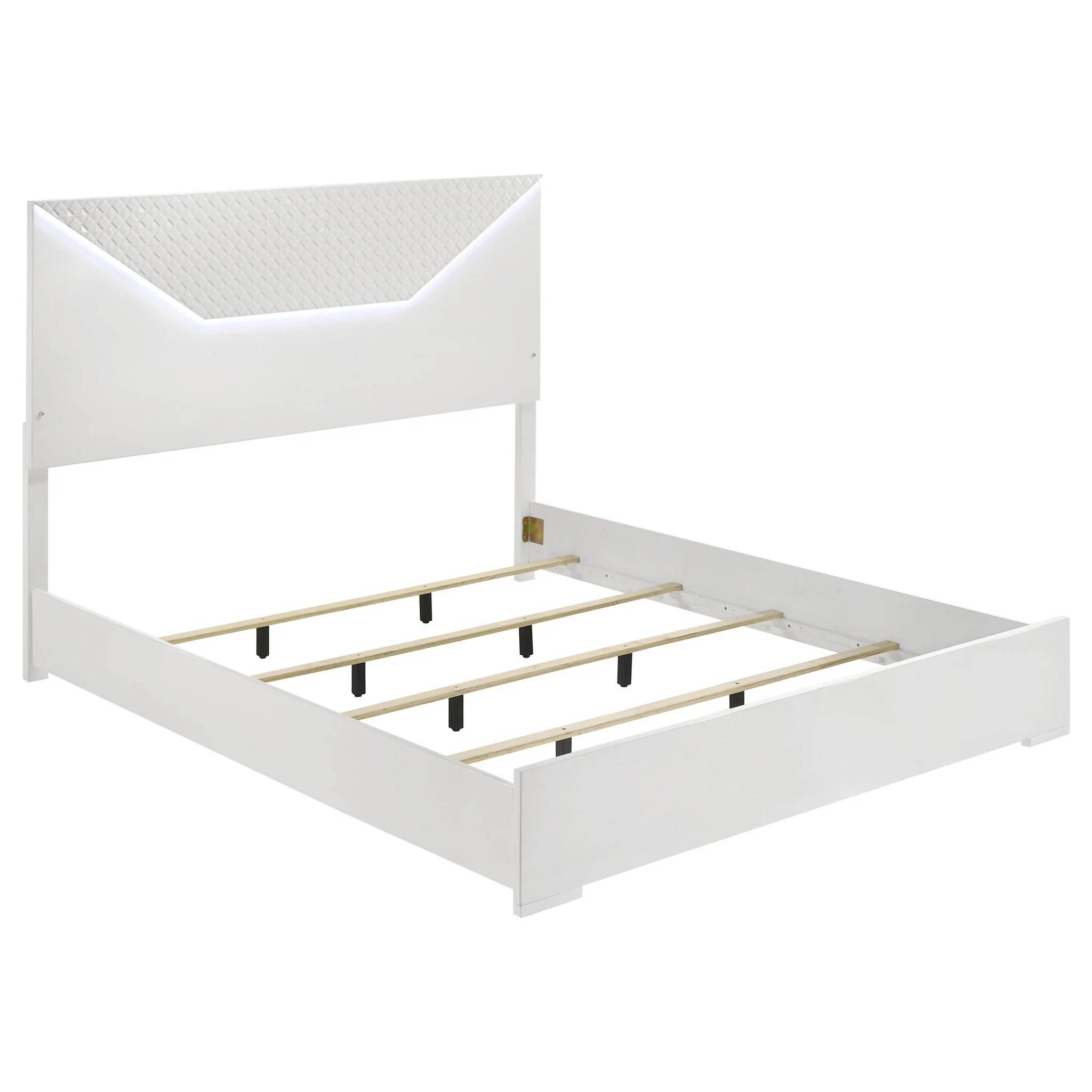 Ives 4-piece Eastern King Bedroom Set White High Gloss - Image 2