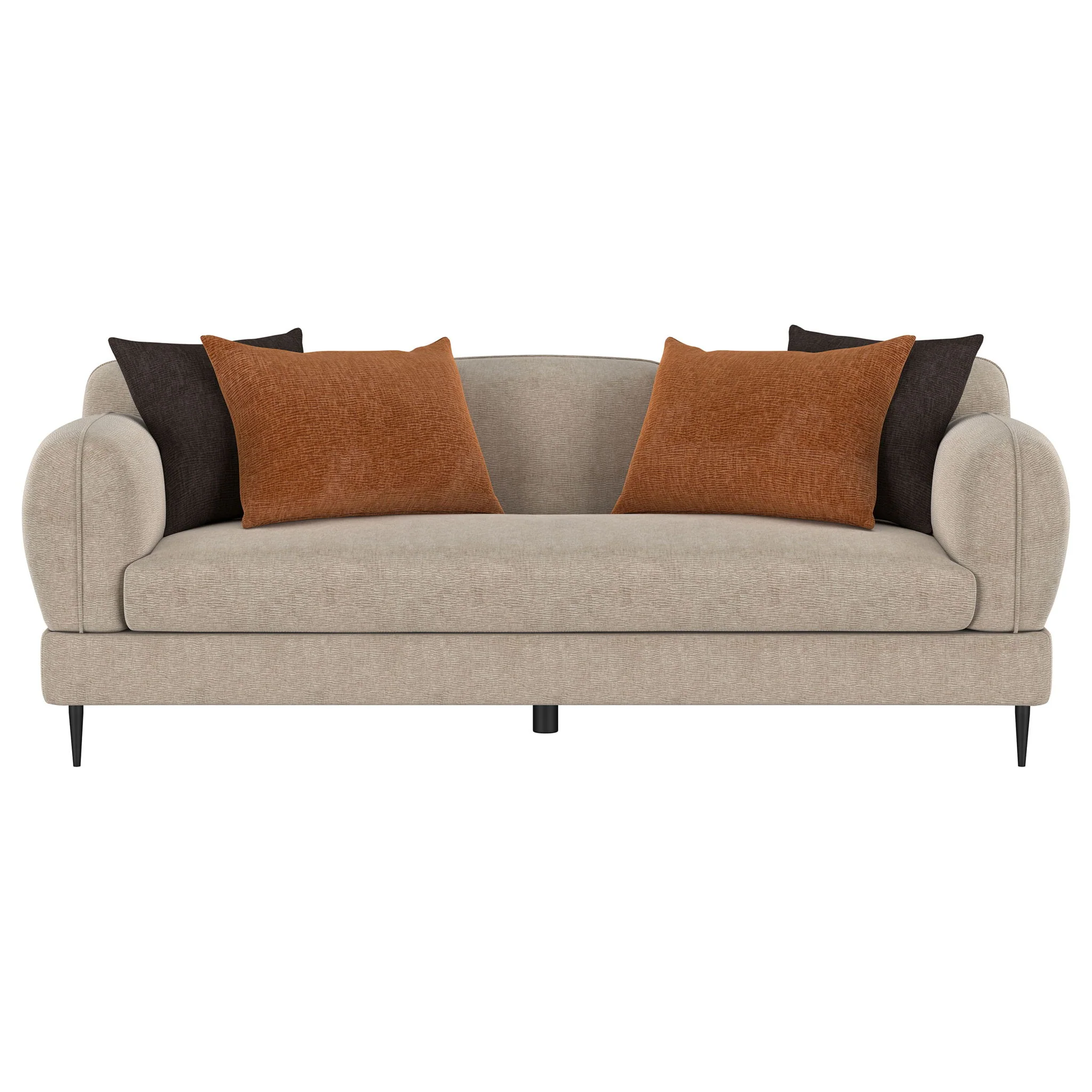 Jade 2-piece Chenille Upholstered Sofa Set Latte - Image 4