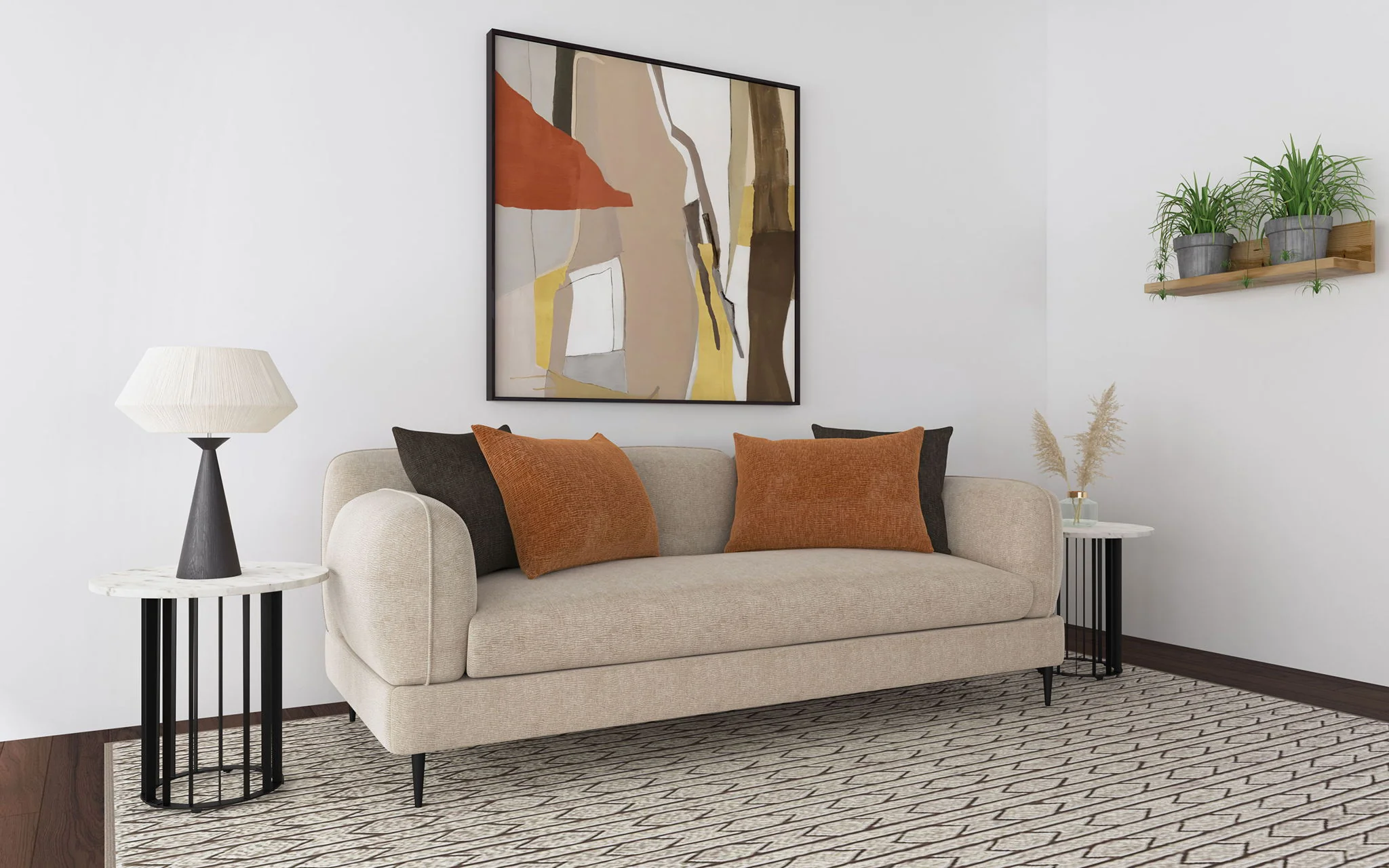 Jade Chenille Upholstered Sculpted Track Arm Sofa Latte - Image 3