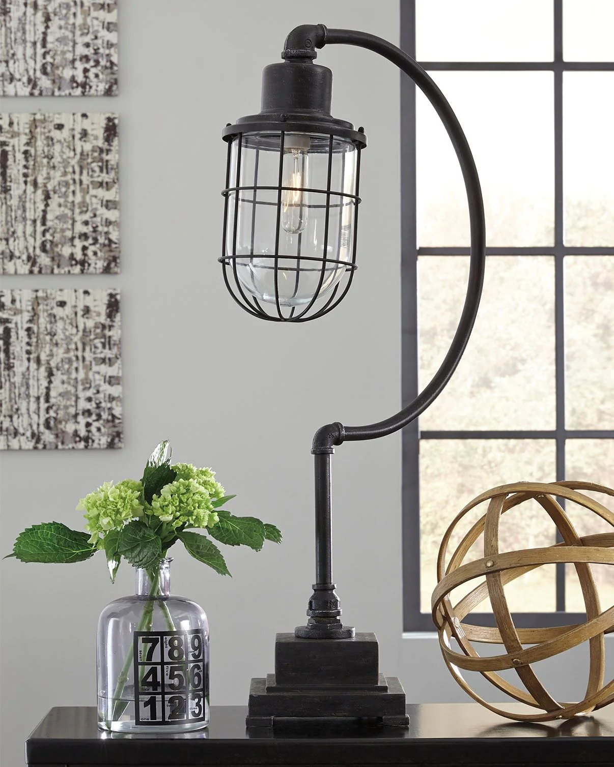 Jae - Metal Desk Lamp  - Antique Black - Image 2