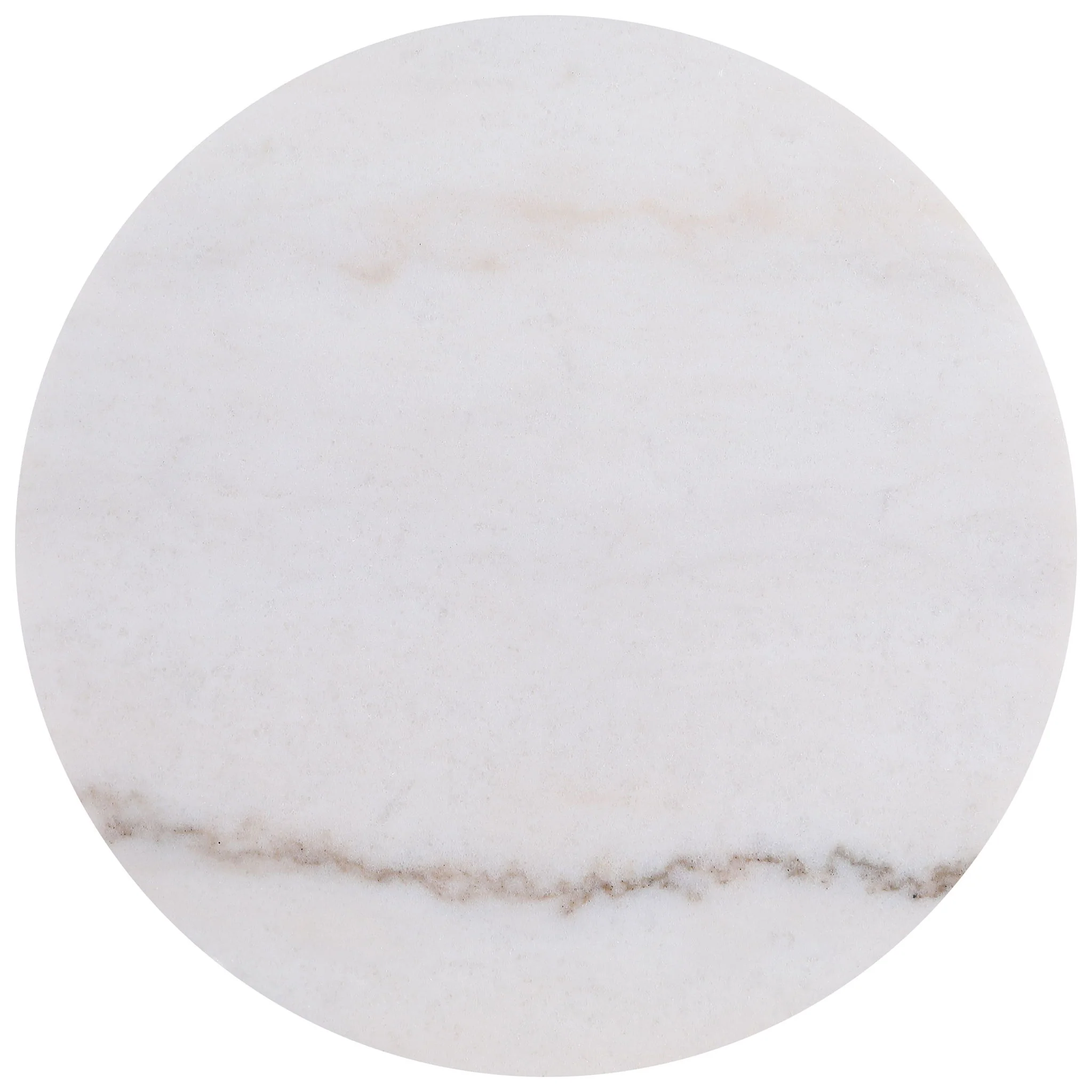 Jason 2-piece Round White Marble Coffee Table Set Honey Brown - Image 4