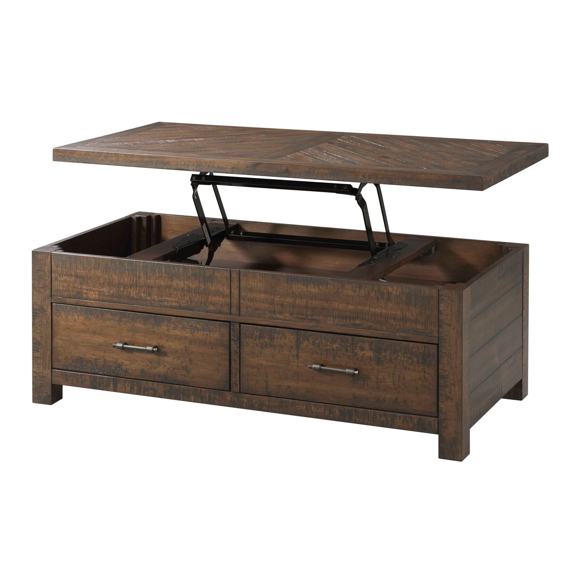 Jax - 3 Piece Occasional Table Set (Lift Top Coffee & Two End Tables) - Cherry - Image 3