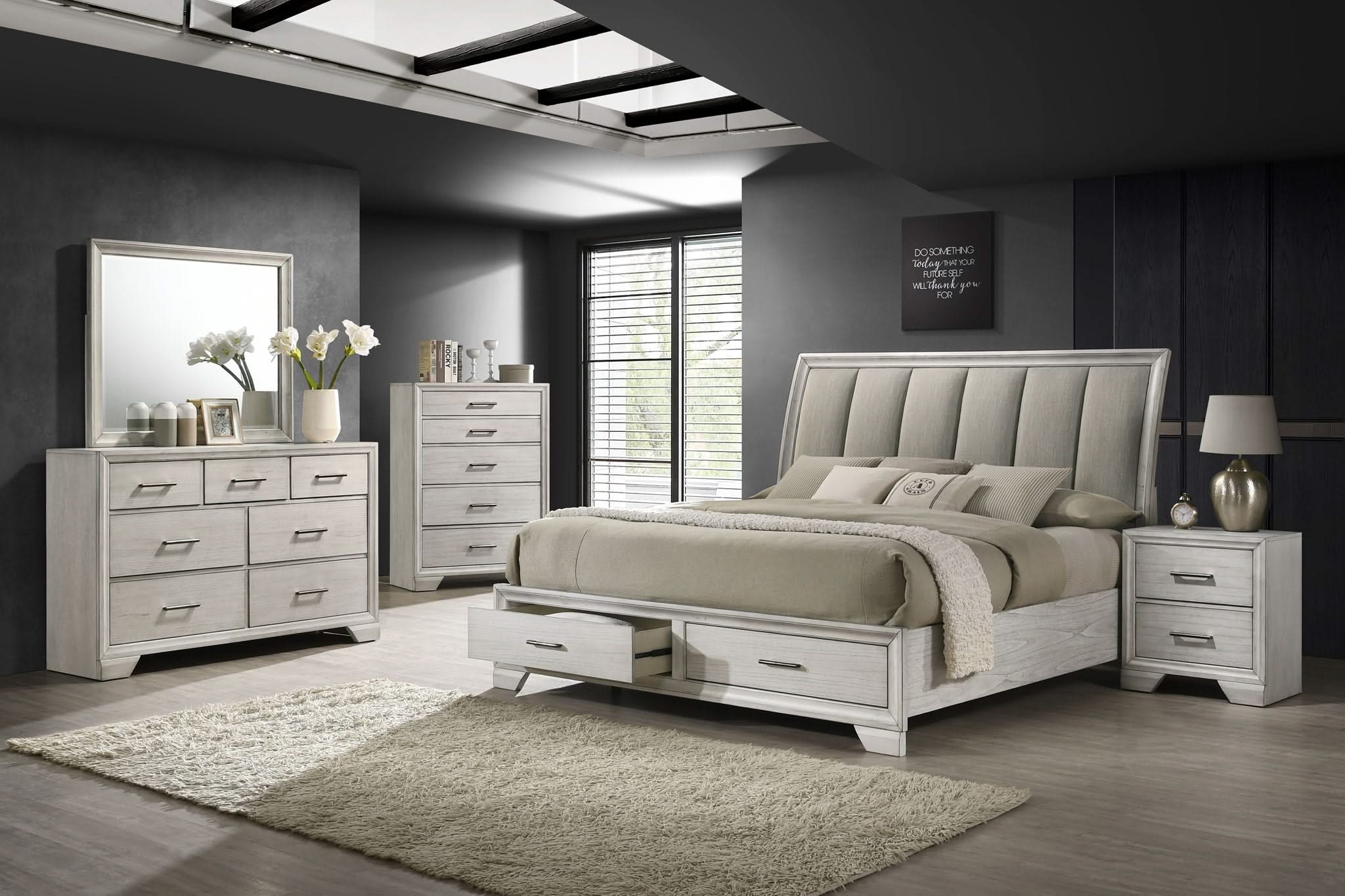 Jaymes - King Storage Bed - White Mist - Image 3