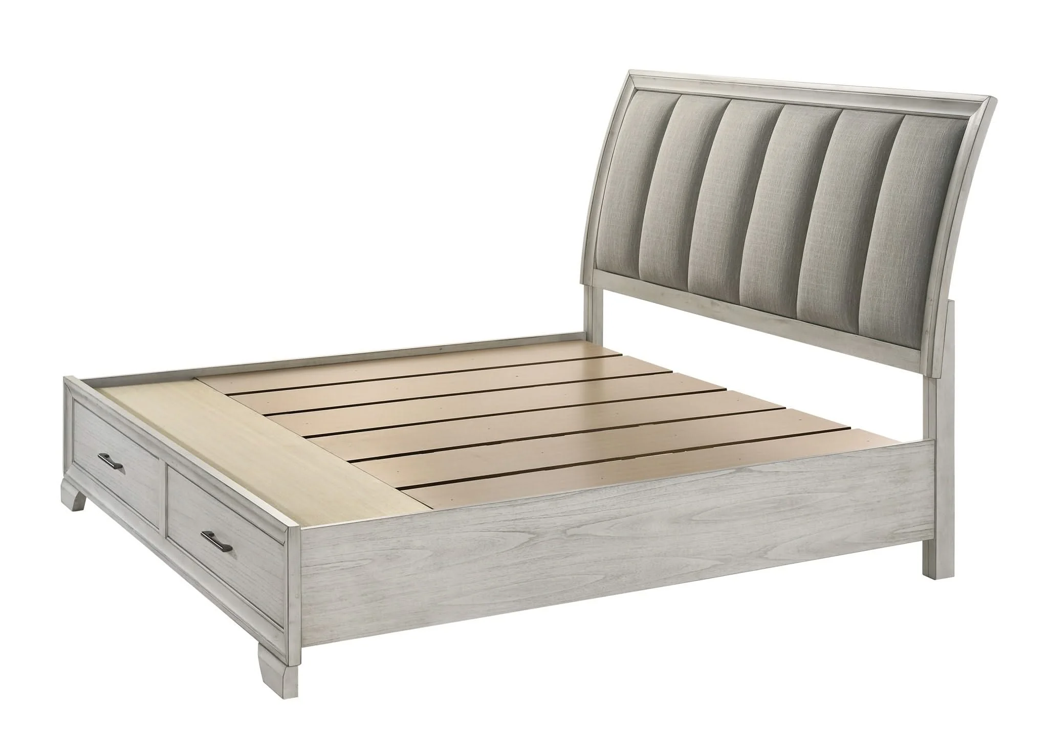 Jaymes - Queen 5 Piece Bedroom Set - White Mist - Image 4