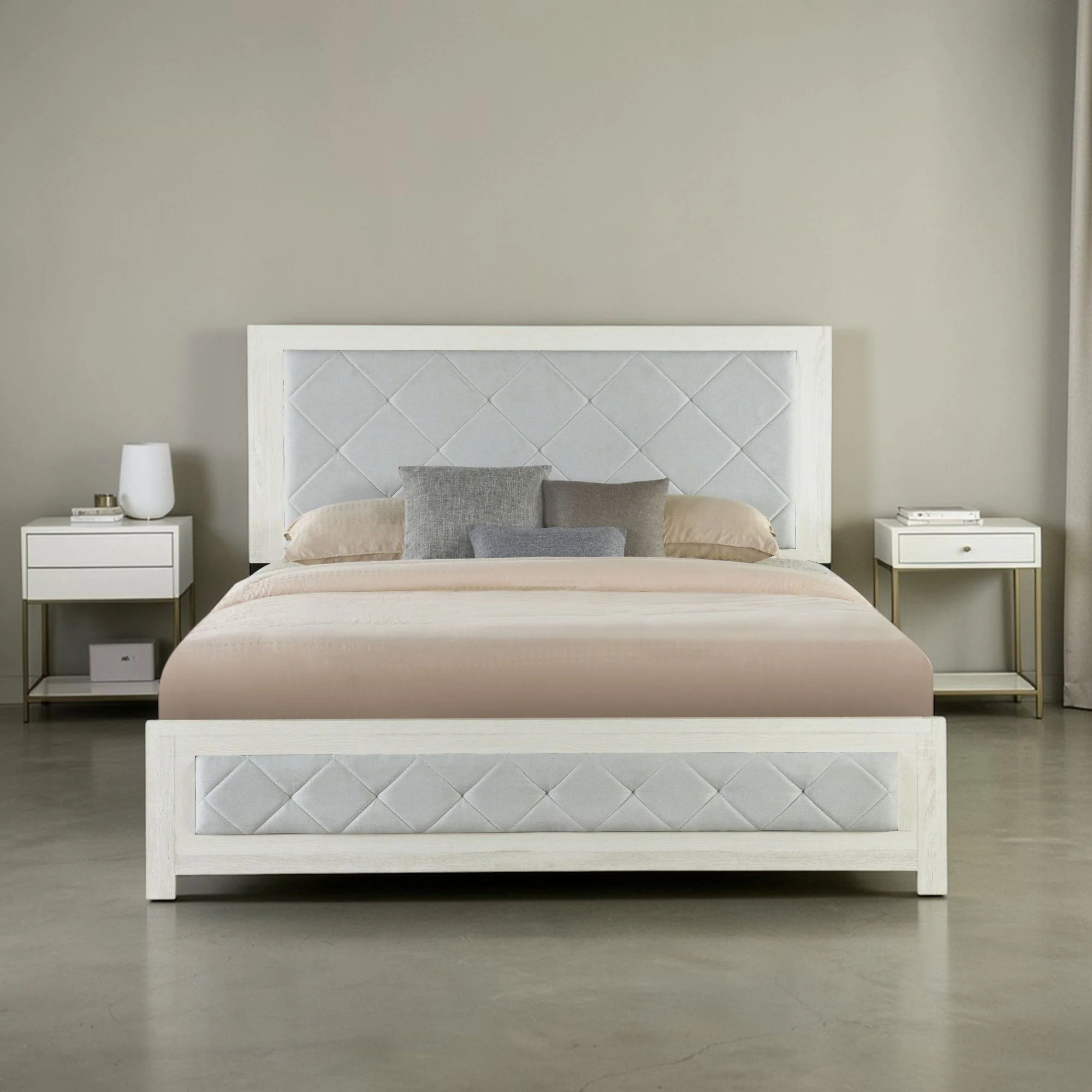 Jehoram - Lozenge Upholstered Design Bed - Image 3