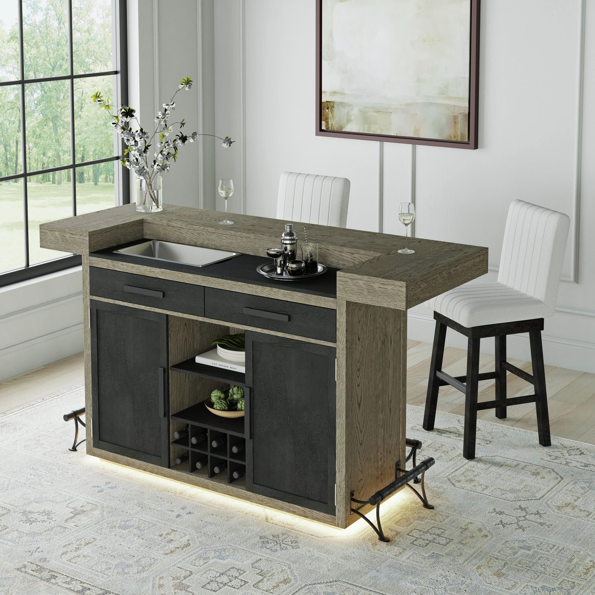 Jemma - Swivel Bar Stool - Dark Espresso - Image 3