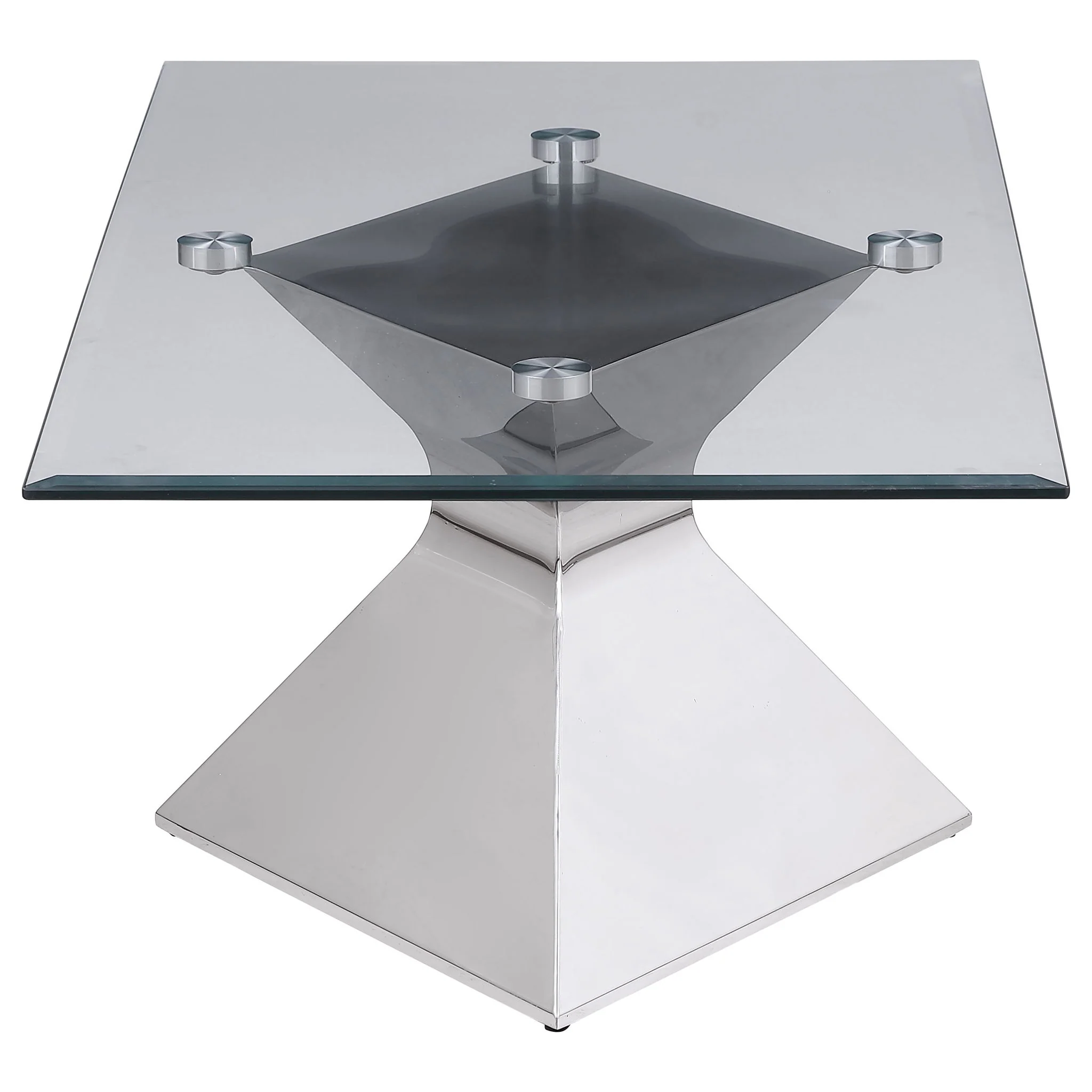 Jenny 2-piece Rectangular Coffee and End Table Set Chrome - Image 2