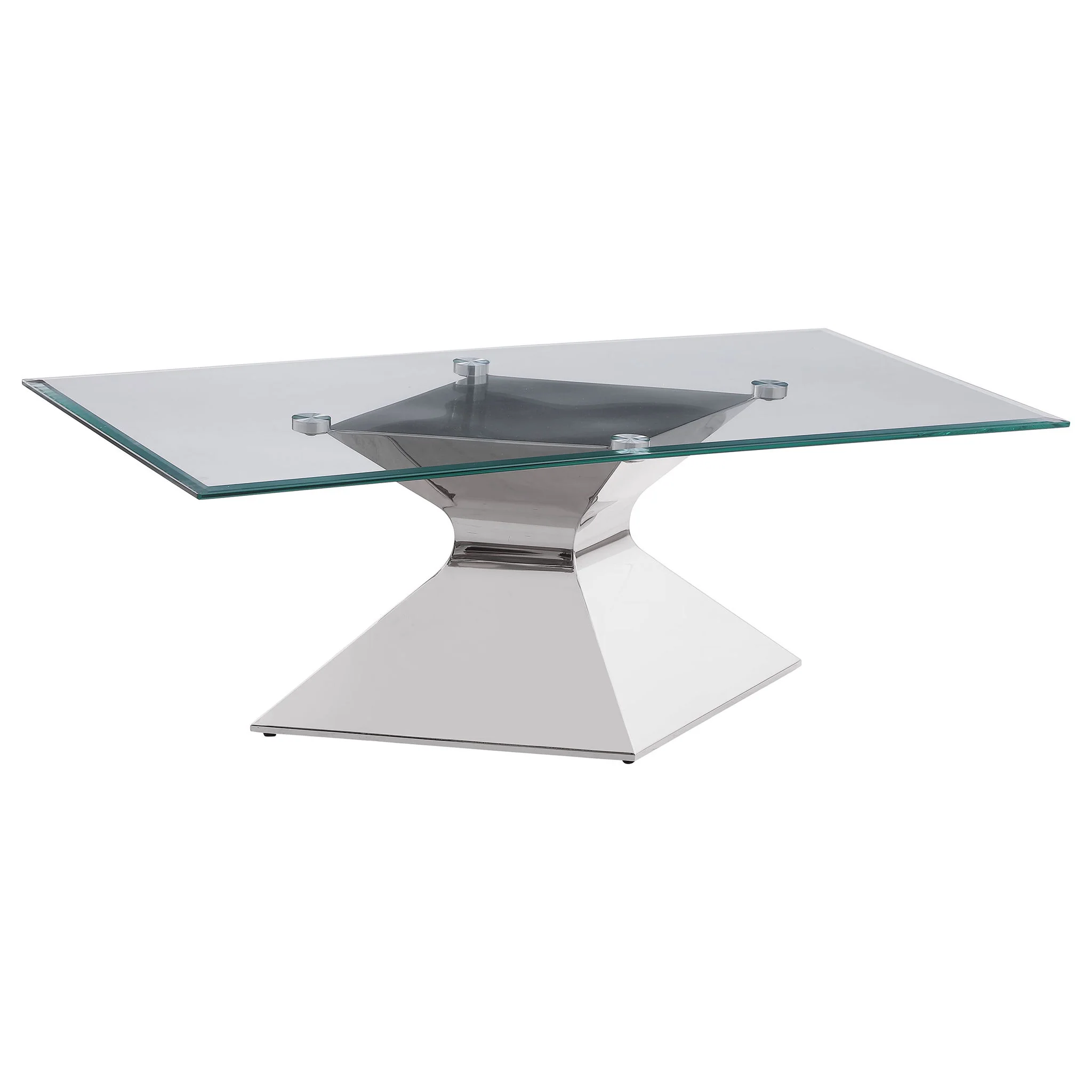 Jenny 2-piece Rectangular Coffee and End Table Set Chrome - Image 3