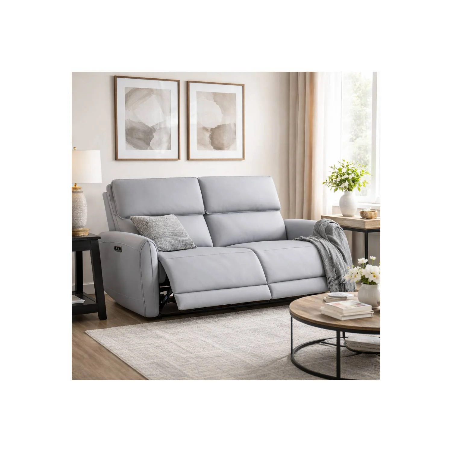 Jeromie - Power Motion Sofa With USB Port - Gray - Image 4