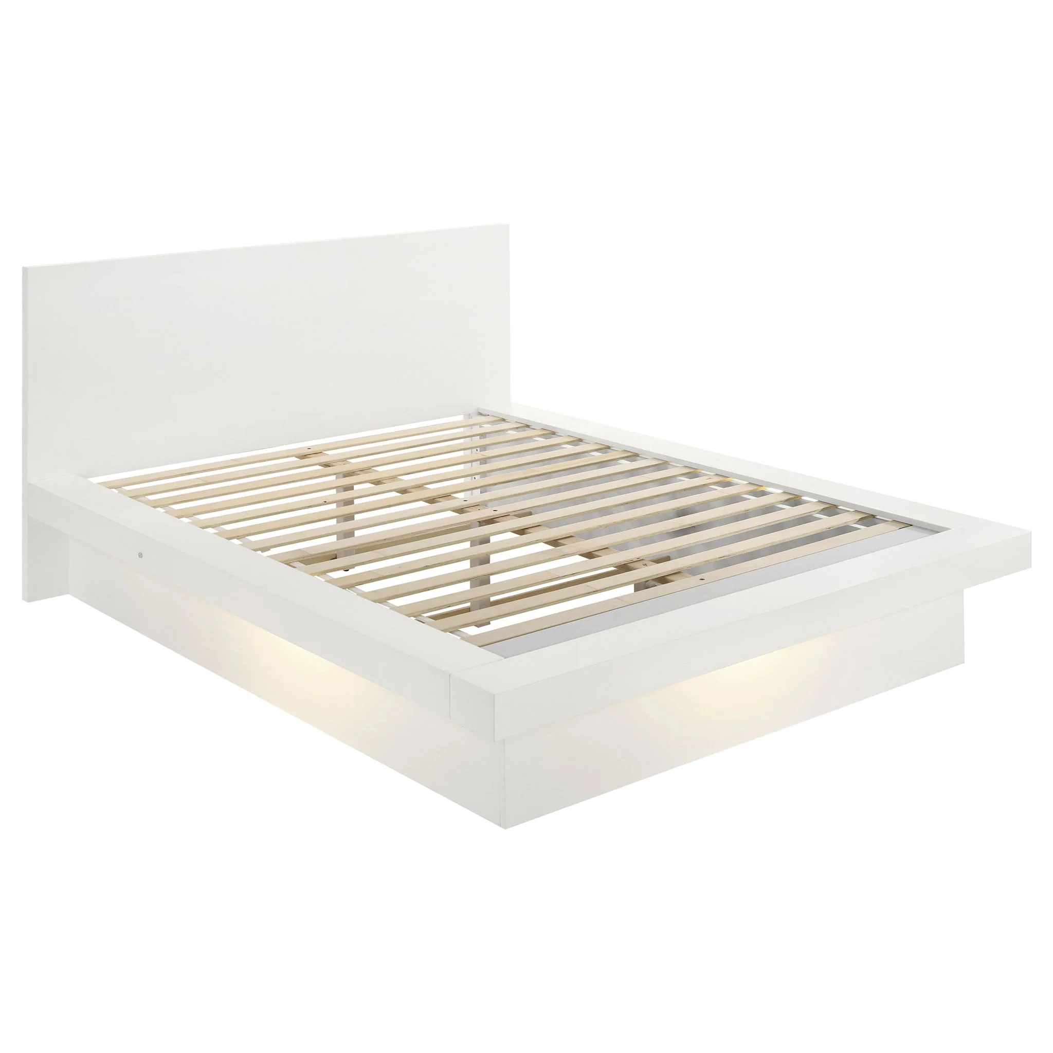 Jessica 6-piece Eastern King LED Bedroom Set Snow White - Image 2