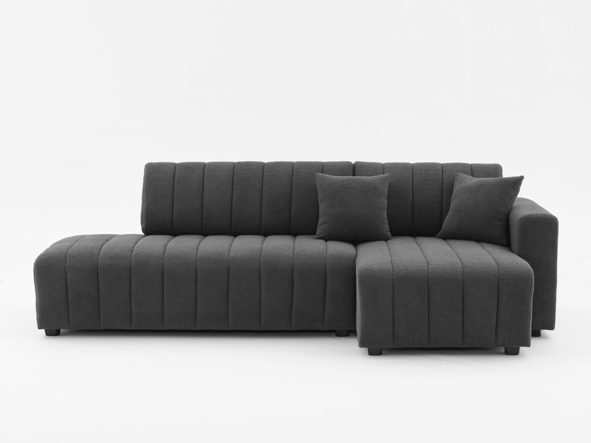 Jessica - Lamb Wool Sectional Sofa With Chaise - Image 4