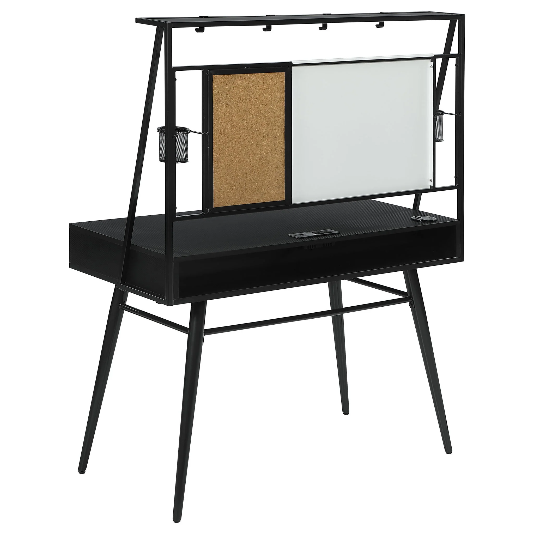 Jessie 47-inch Writing Desk with Whiteboard and USB Black - Image 2