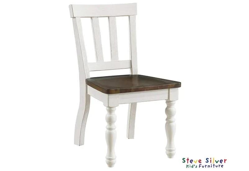 Joanna Kids Rustic Farmhouse Dining Table Set Includes 4 Side Chairs - Image 8