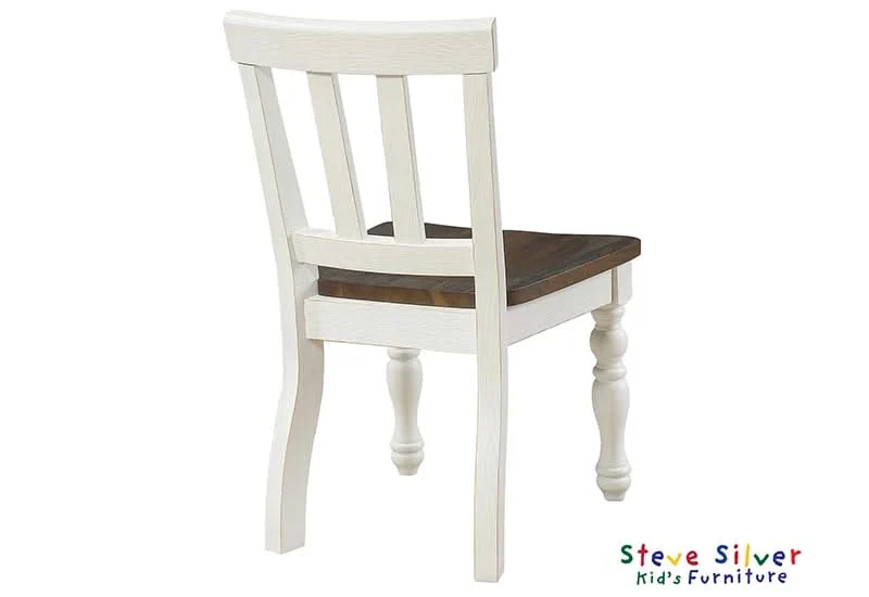 Joanna Kids Rustic Farmhouse Dining Table Set Includes 4 Side Chairs - Image 9