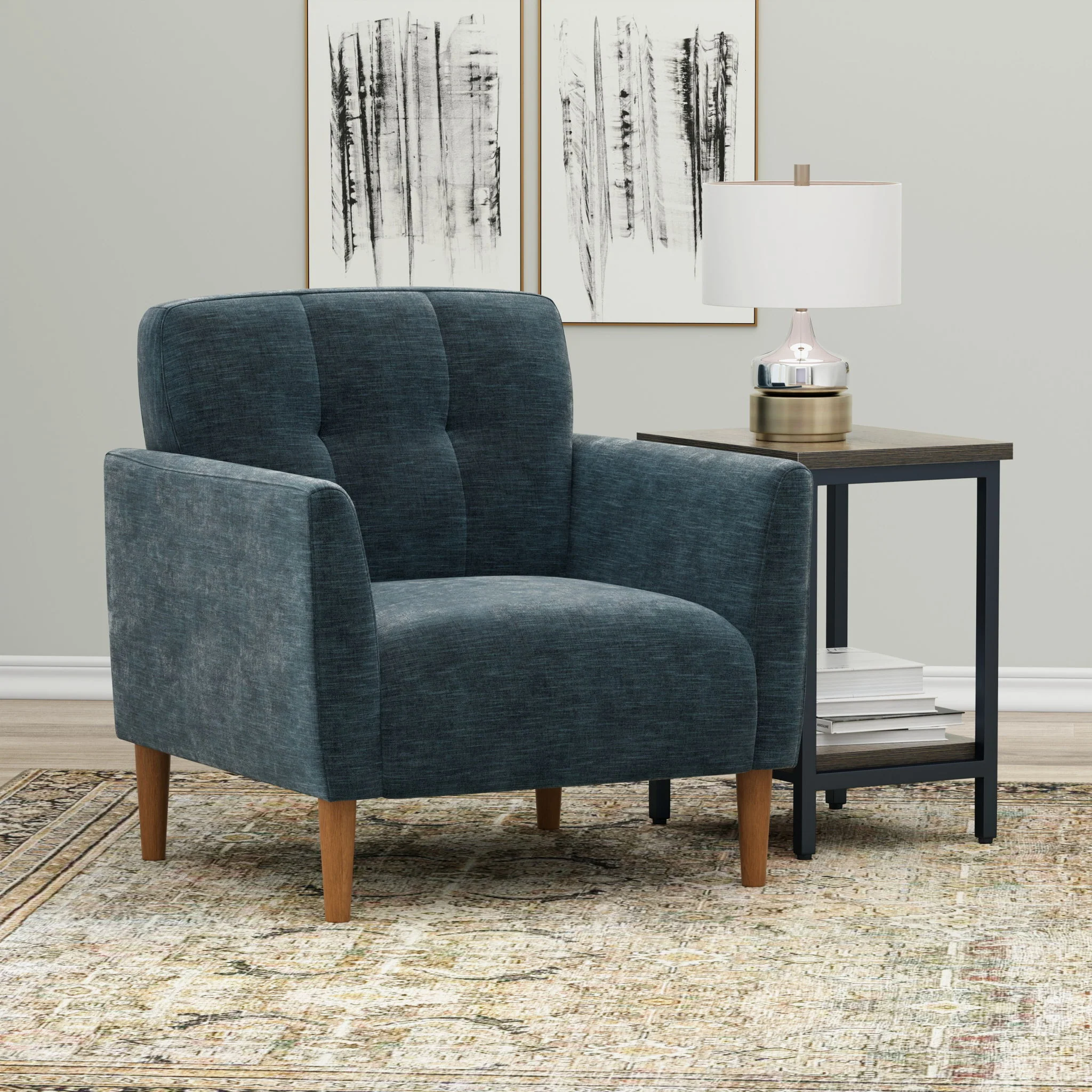 Accent Chair, Transitional - Blue - Image 2