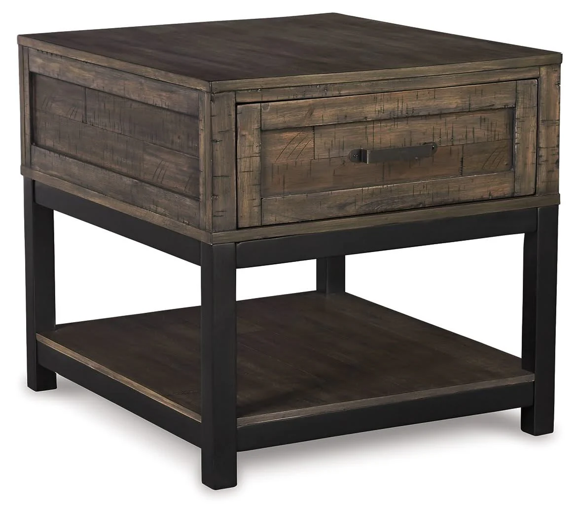 Johurst - Rectangular End Table - Grayish Brown