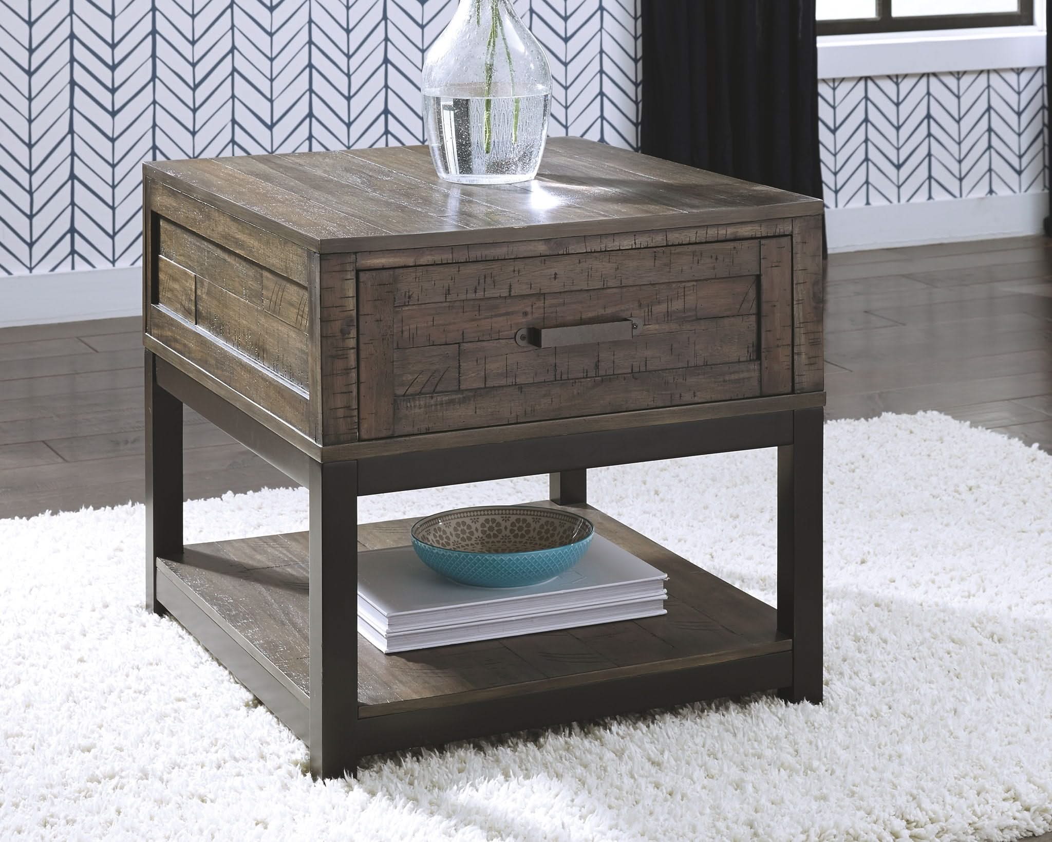 Johurst - Rectangular End Table - Grayish Brown - Image 3