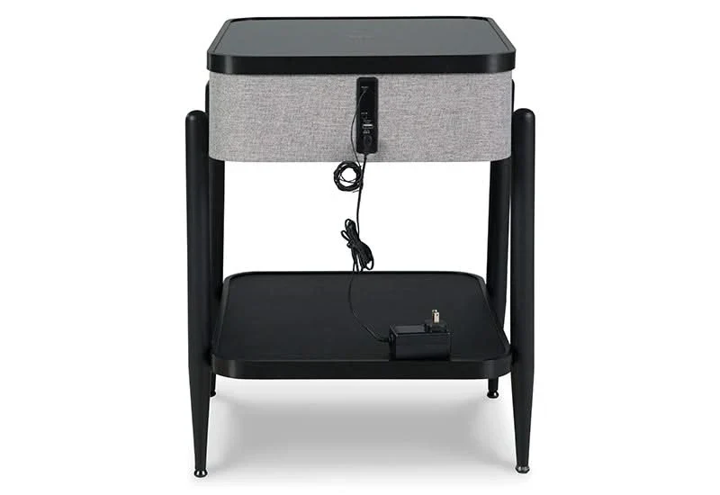 Jorvalee Contemporary End Table with Built-in Bluetooth Speaker, Wireless and USB Charging - Image 3