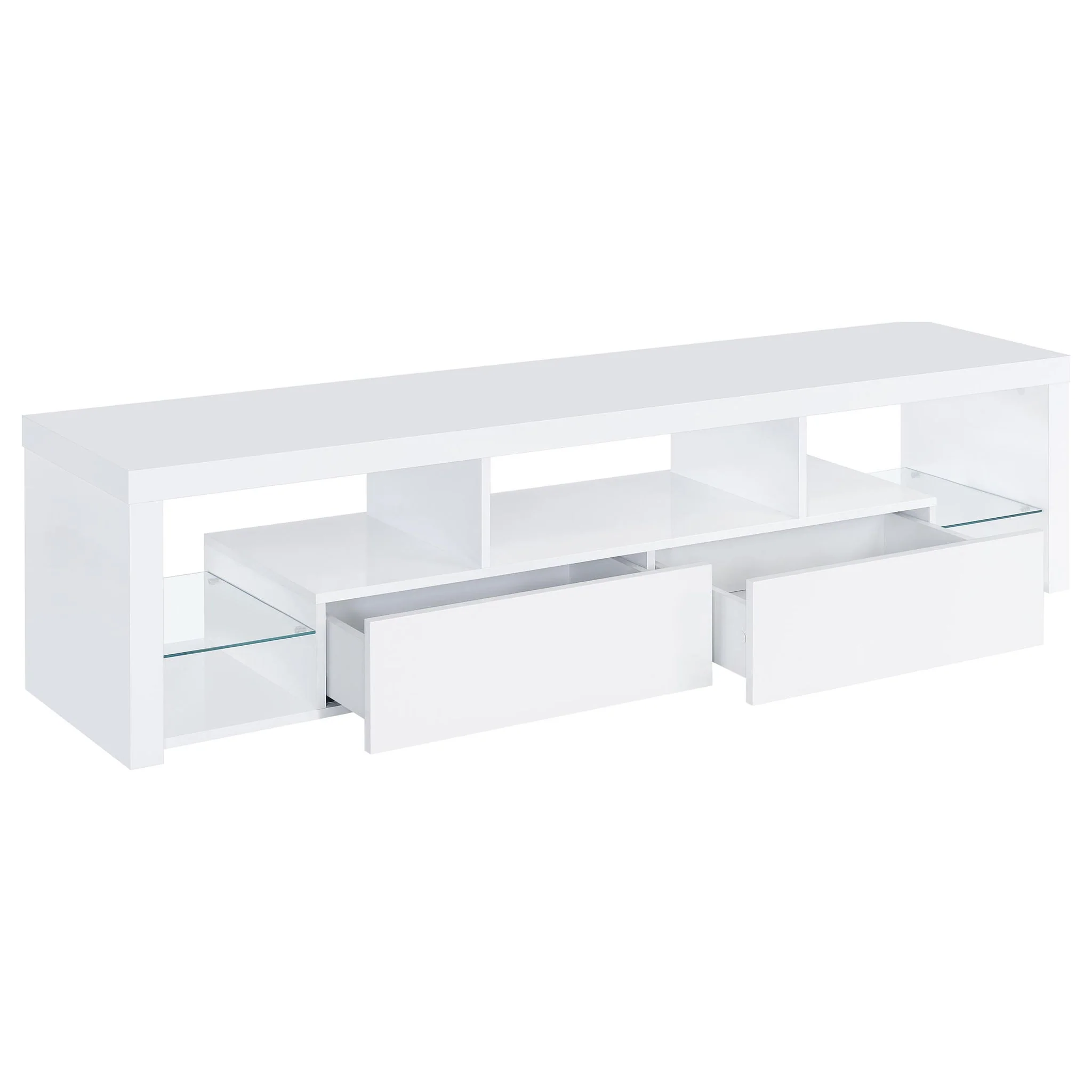 Jude 3-piece 71-inch TV Entertainment Center White High Gloss - Image 2