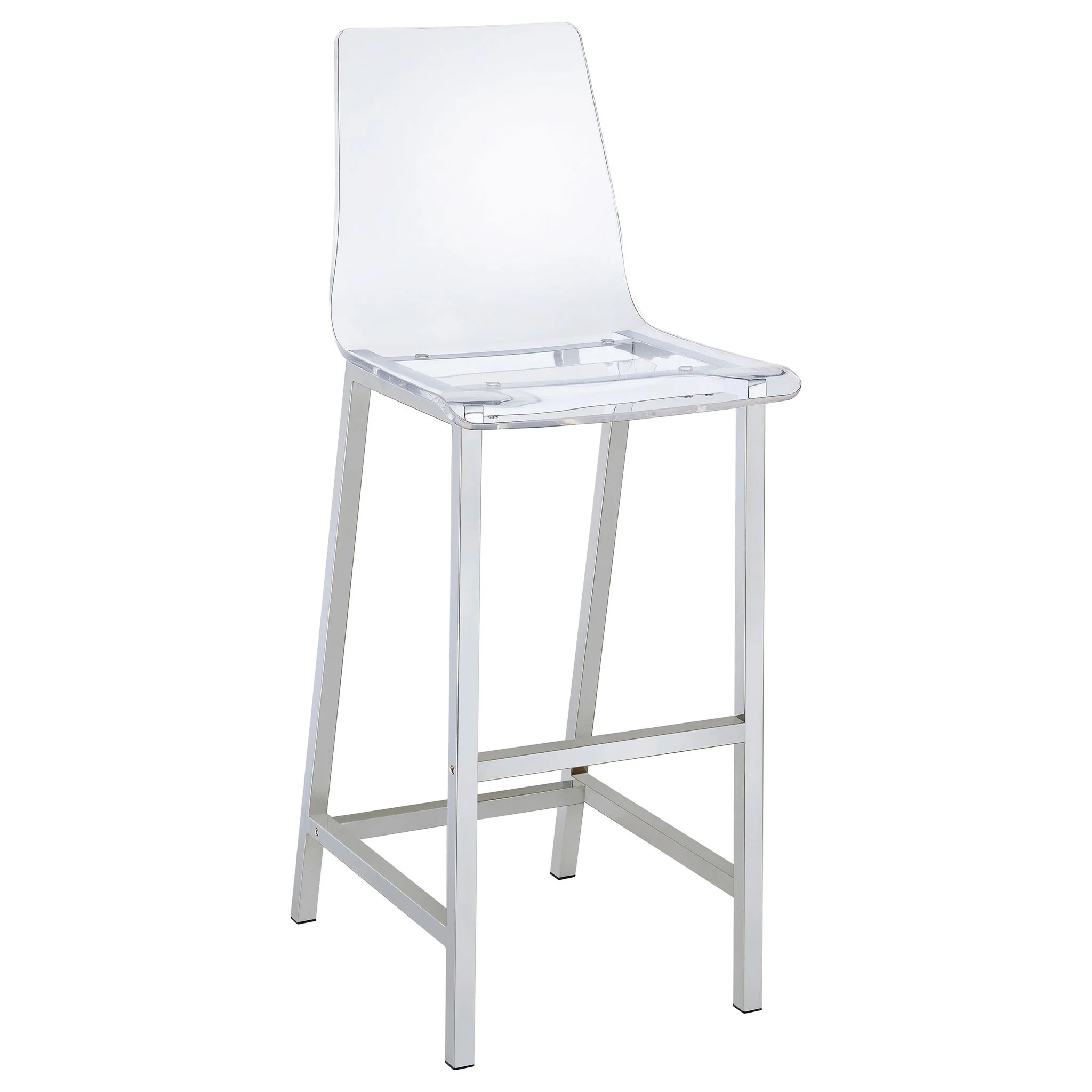 Juelia Clear Acrylic Bar Chair Chrome (Set of 2) - Image 3
