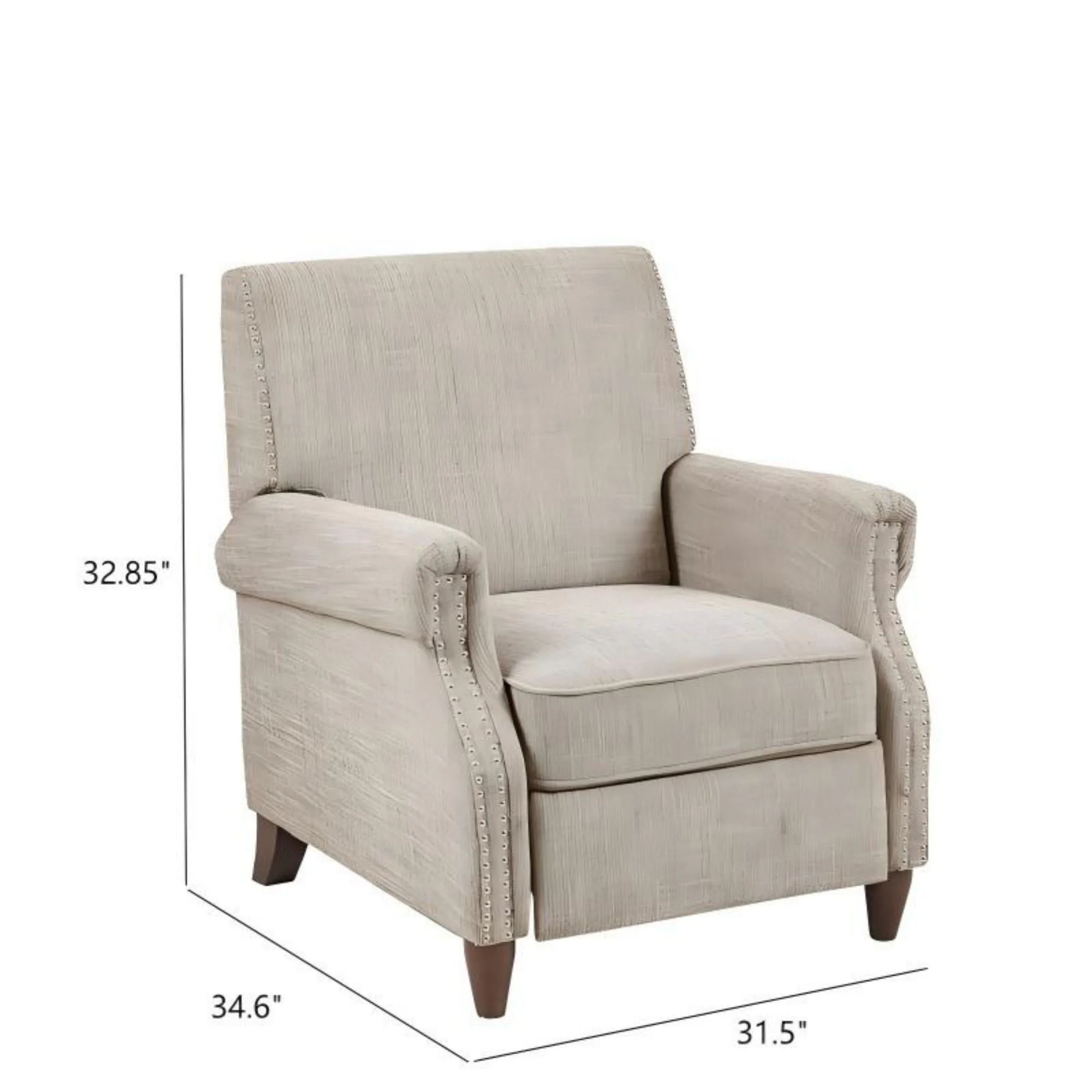 Julian - Push Back Recliner With Reclining Function - Sand - Image 2