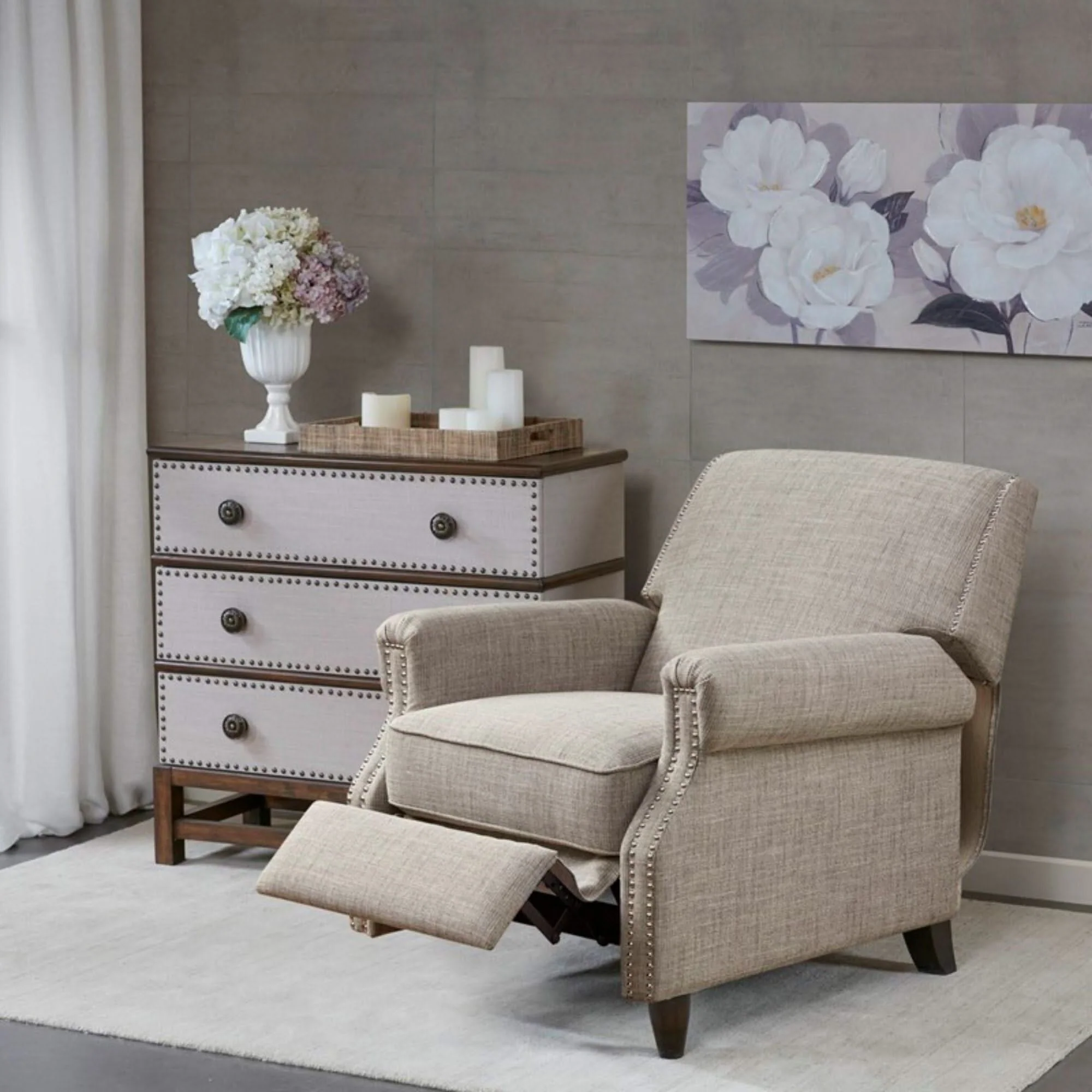 Julian - Push Back Recliner With Reclining Function - Sand - Image 3