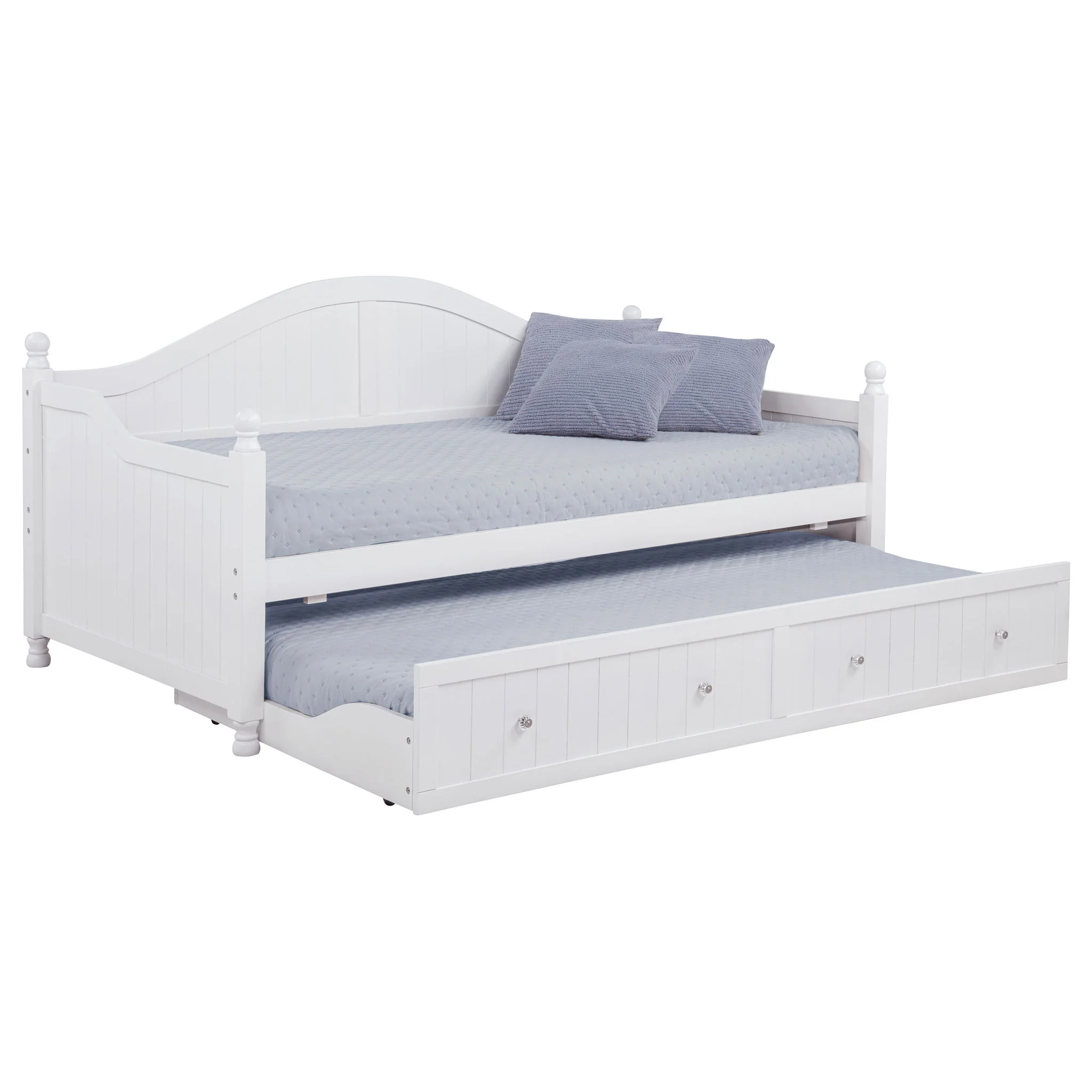 Julie Ann Wood Twin Daybed with Trundle White - Image 2