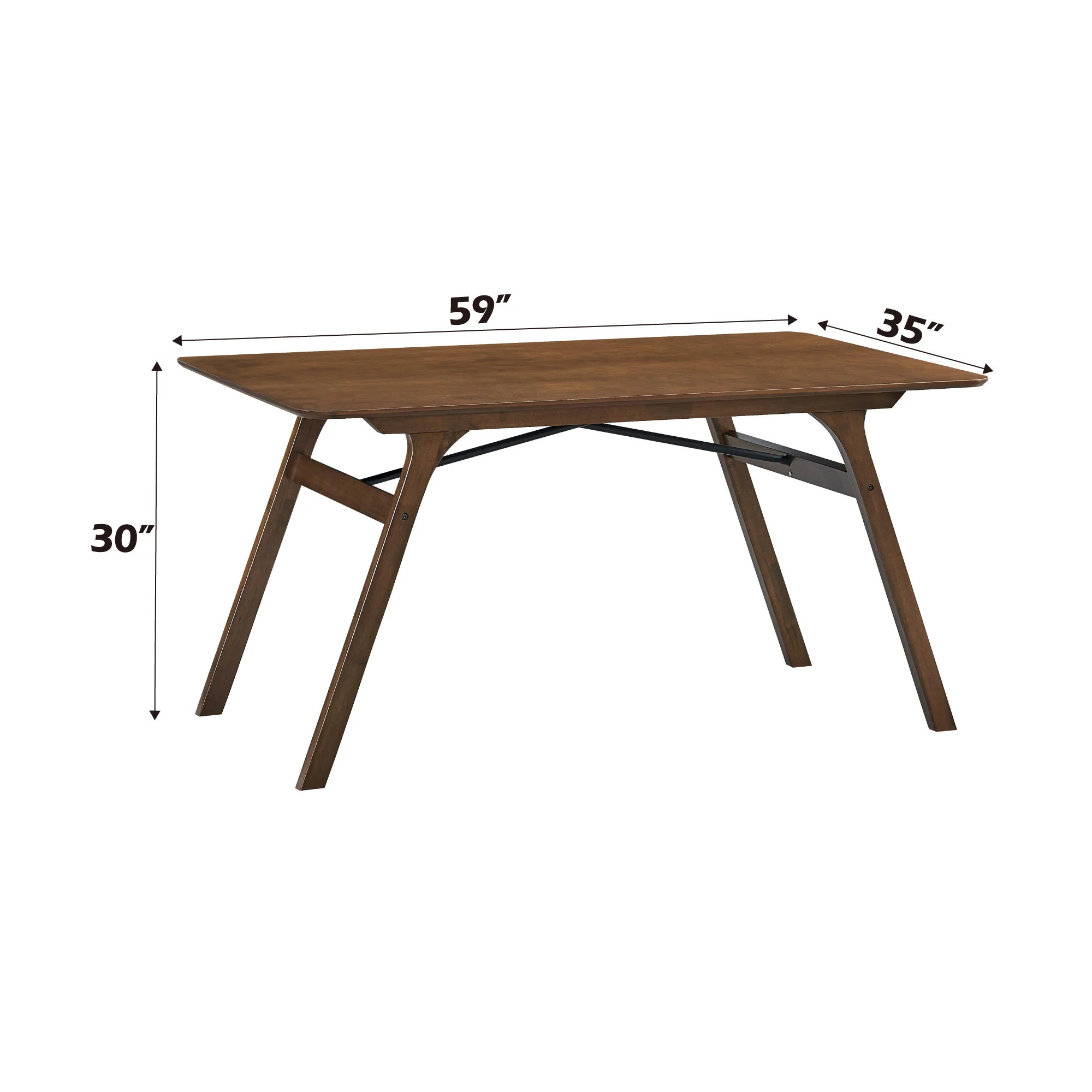 Kaela - 7 Pieces Dining Room Set - Walnut / Light Gray - Image 2