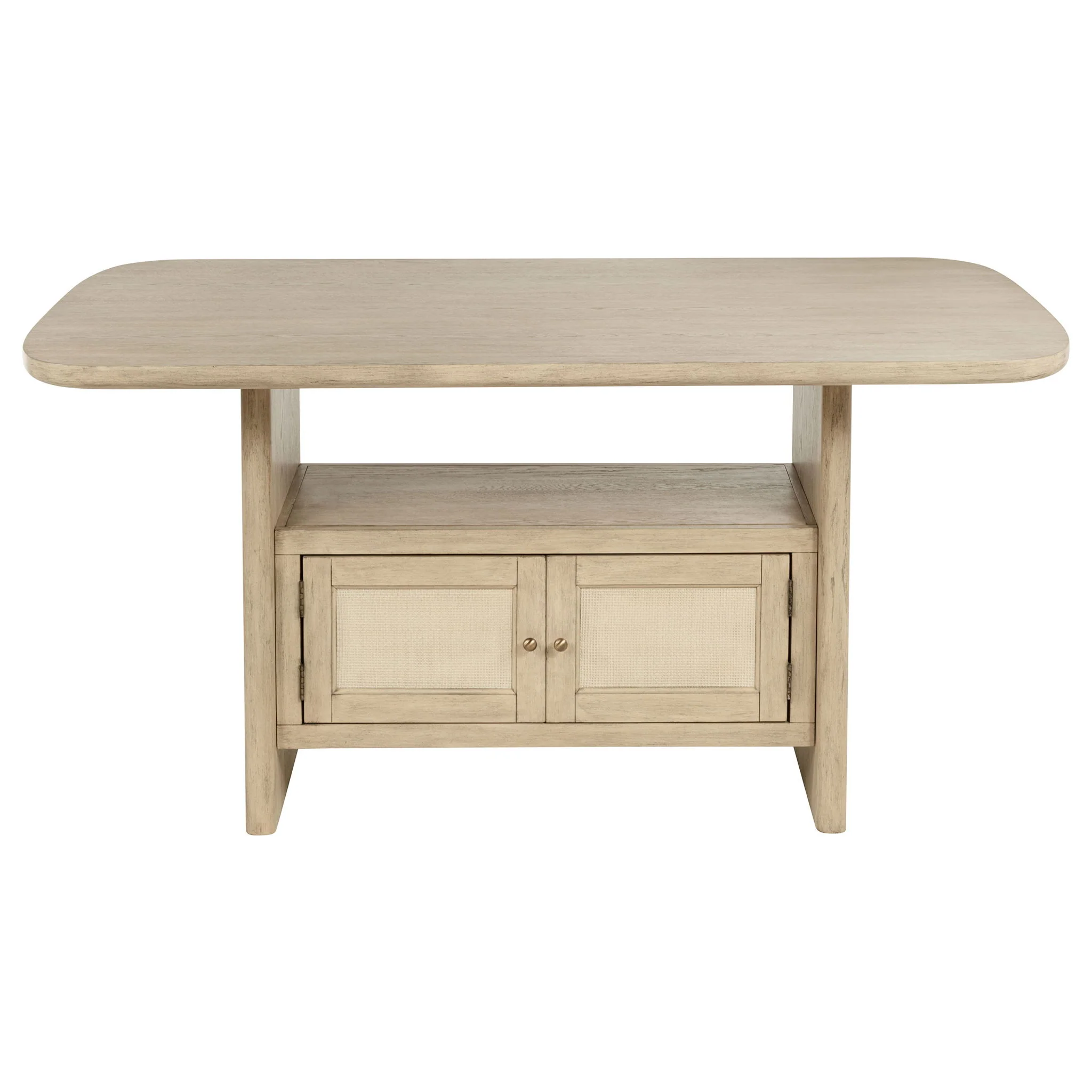 Kailani 8-piece Counter Dining Set with Cabinet Beige Oak - Image 3