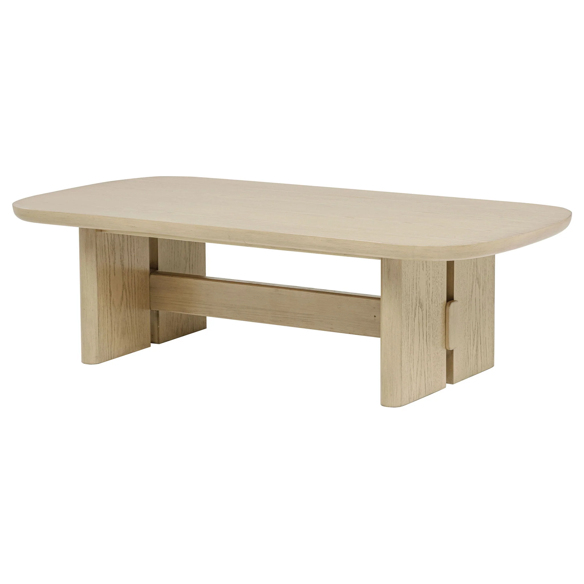 Kailani Coastal Rectangular Cocktail Coffee Table Beige Oak - Image 2