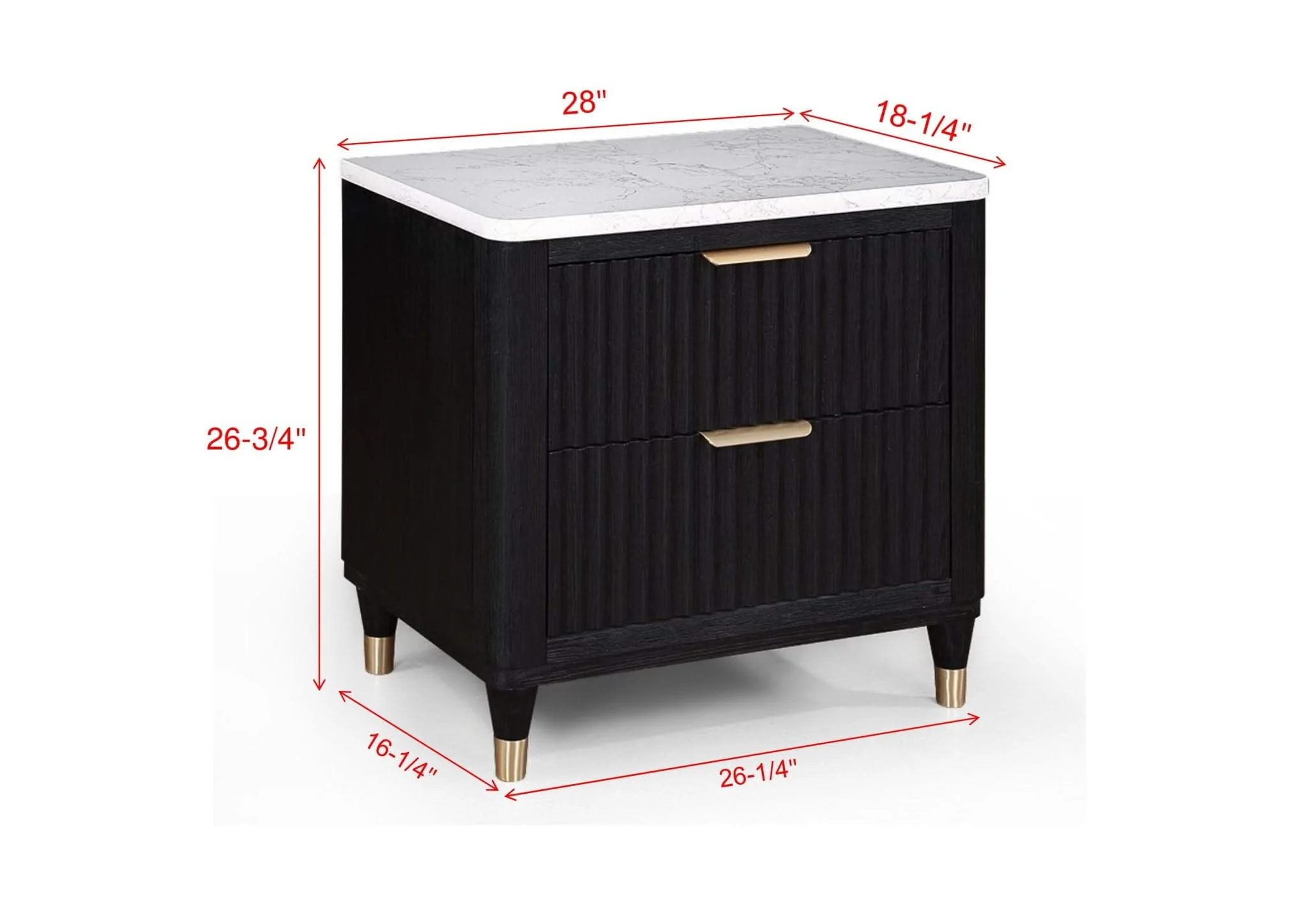 Kara - Nightstand - Black - Image 3