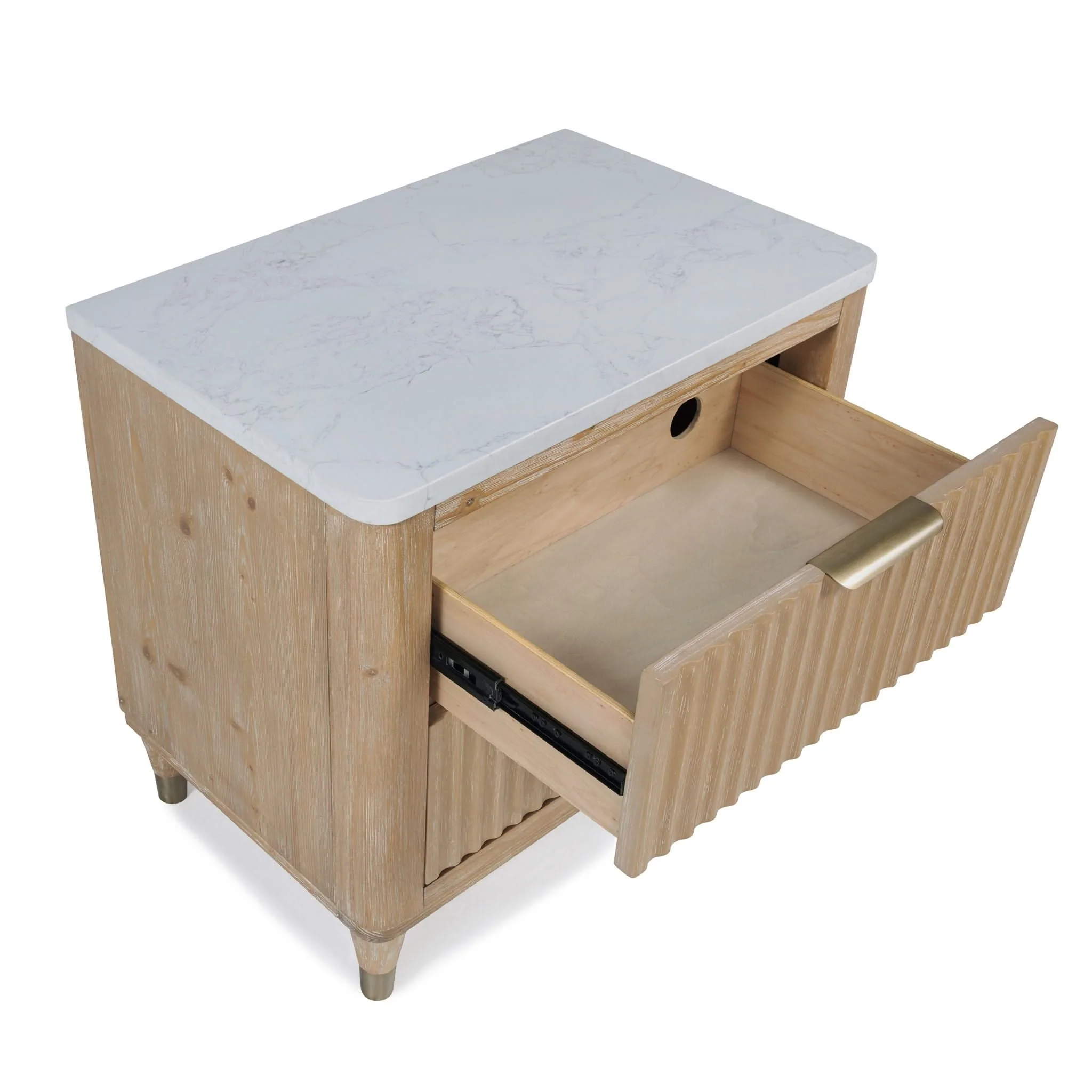 Kara - Nightstand - Cerused Natural - Image 4