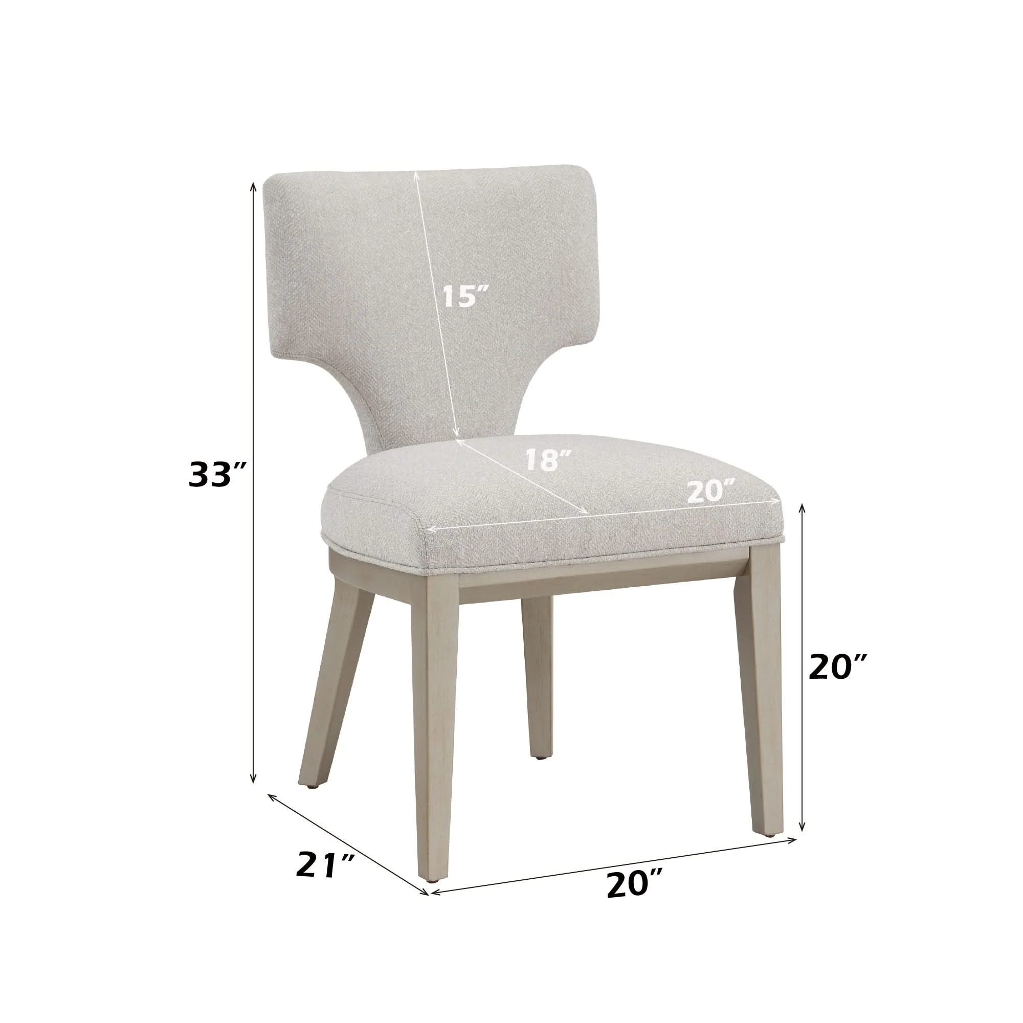 Kasa - Side Chair (Set of 2) - Light Gray - Image 2