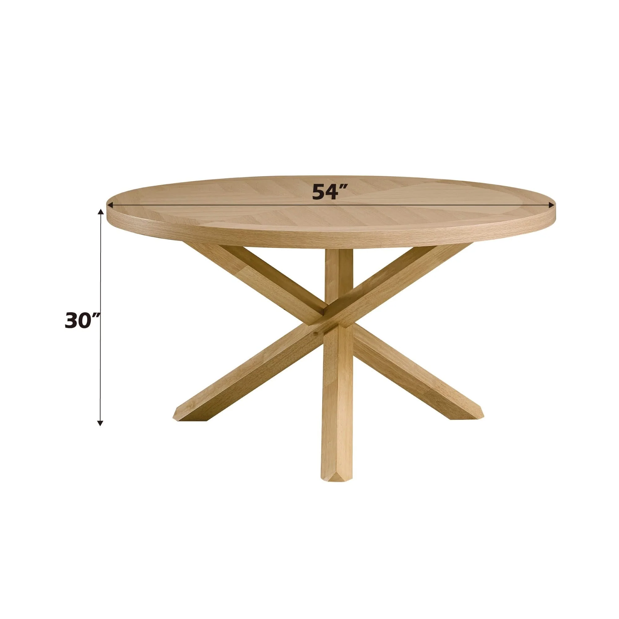 Kasem - Round Dining Table - Oak - Image 3