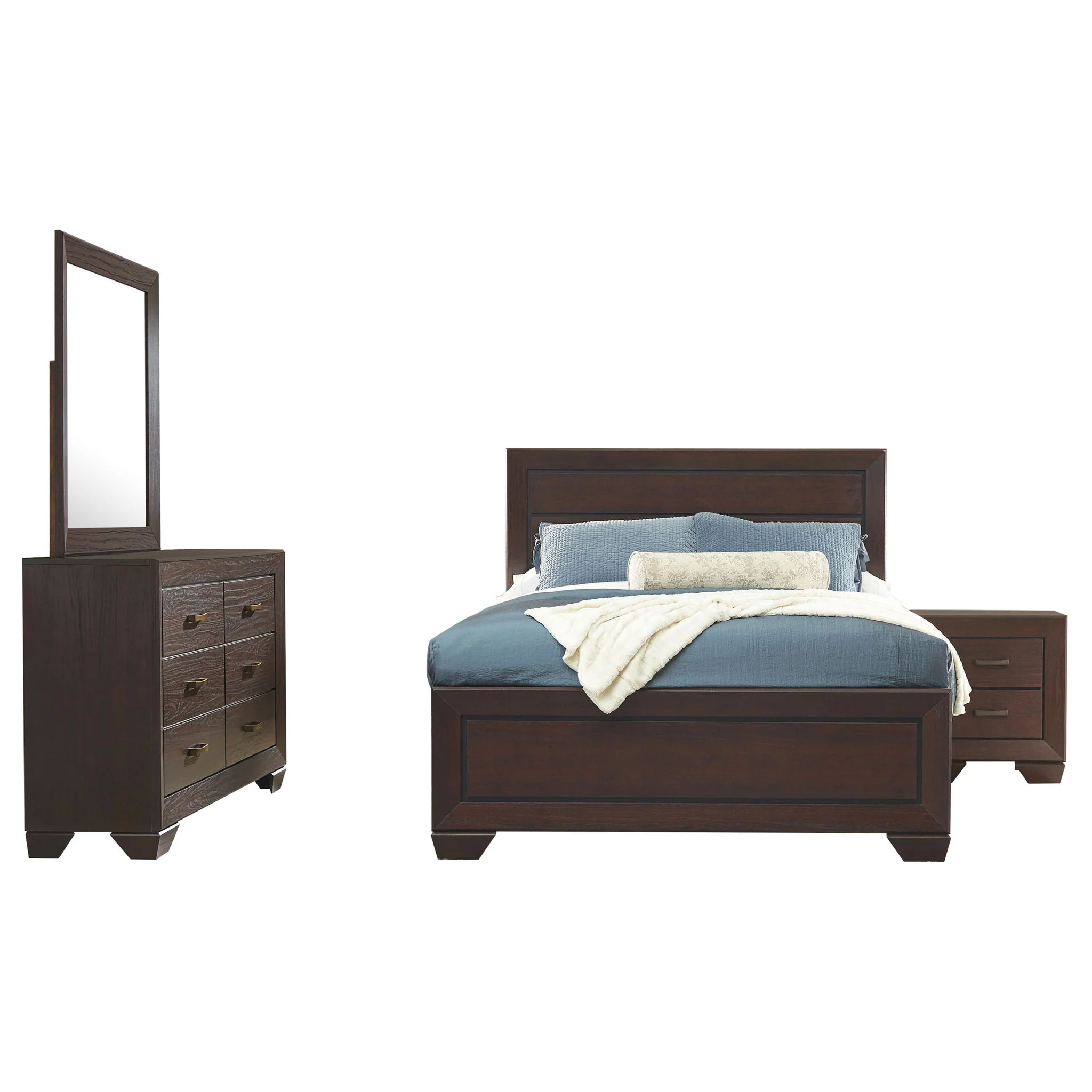 Kauffman 4-piece Eastern King Bedroom Set Dark Cocoa - Image 2