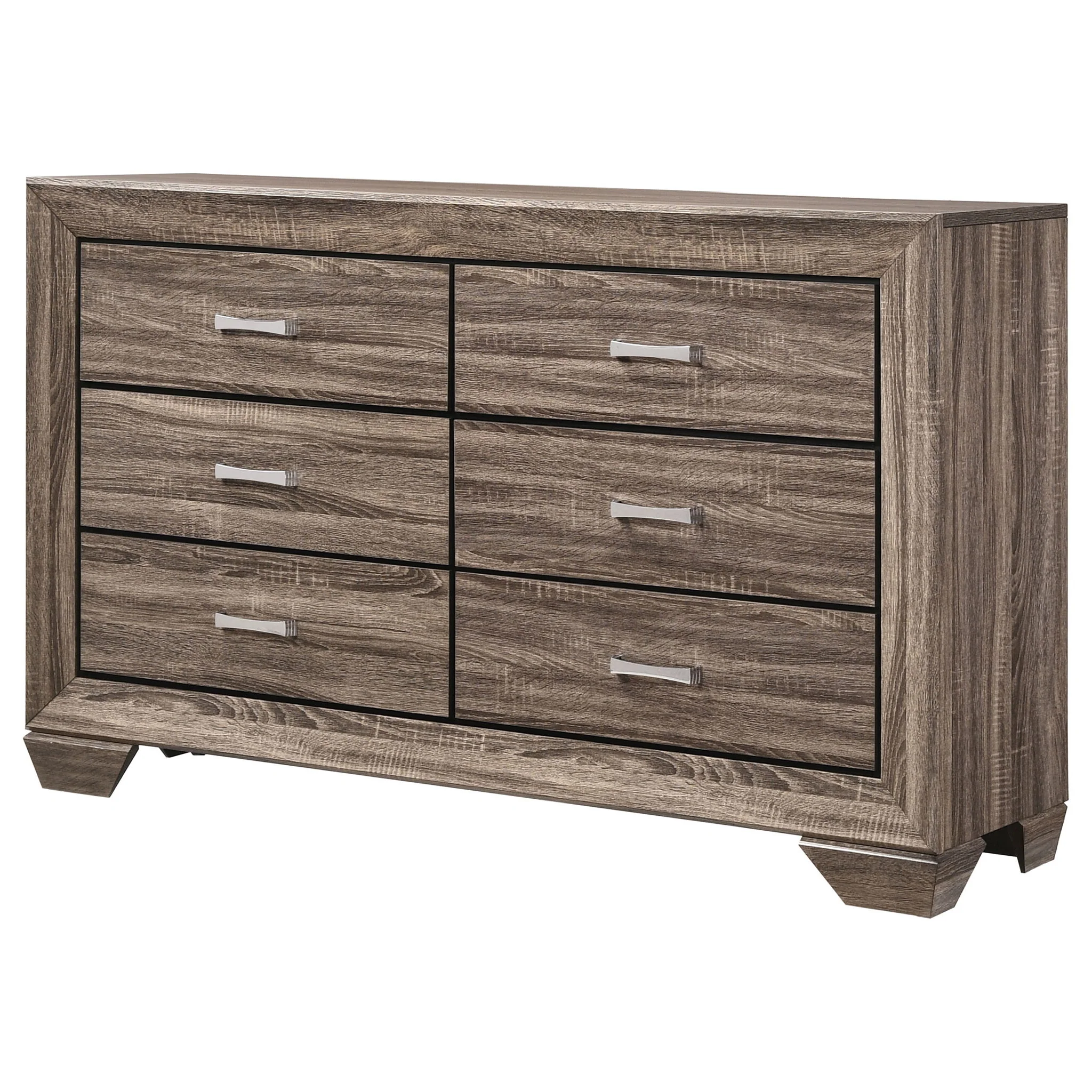 Kauffman 6-drawer Dresser Washed Taupe - Image 3