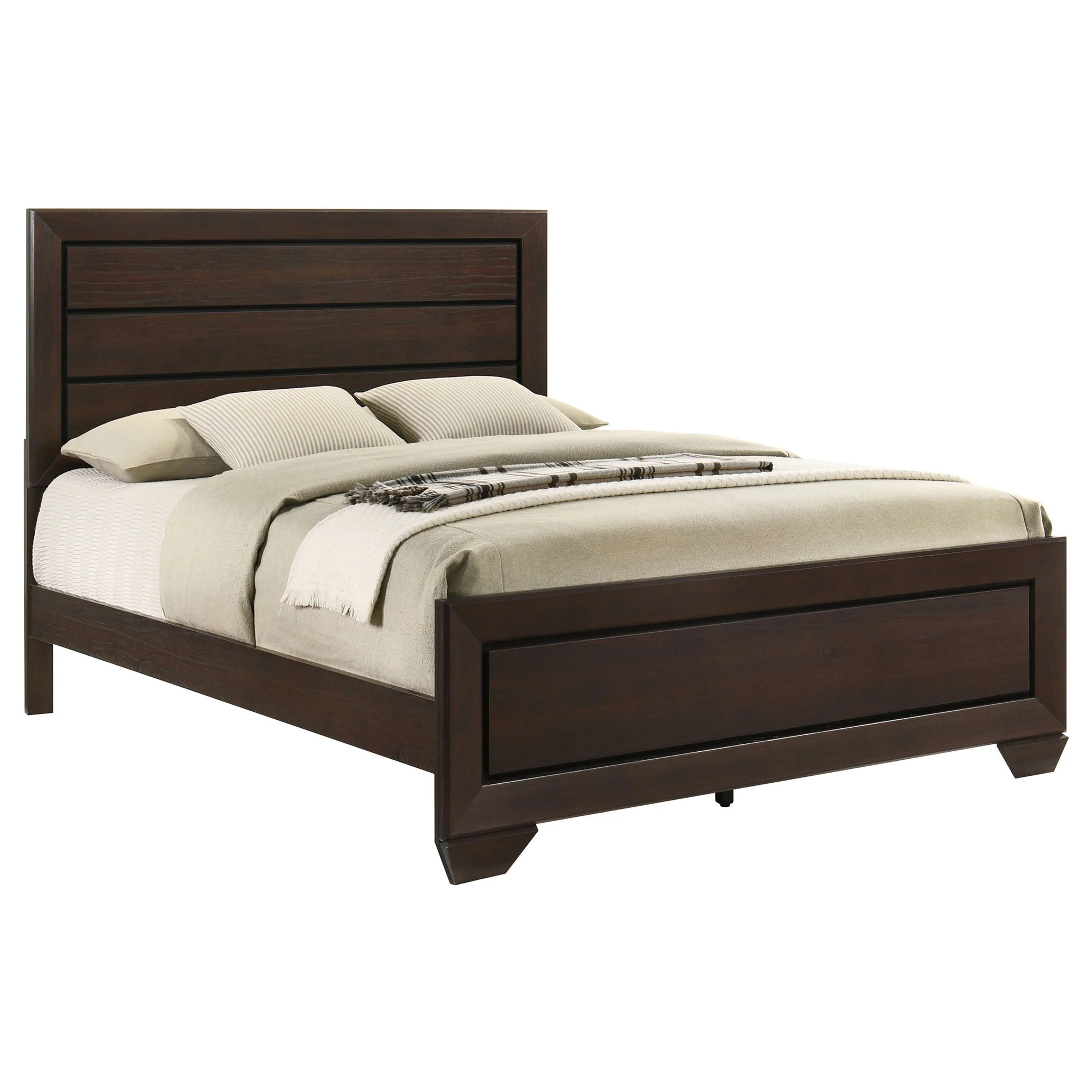Kauffman Wood Queen Panel Bed Dark Cocoa - Image 2