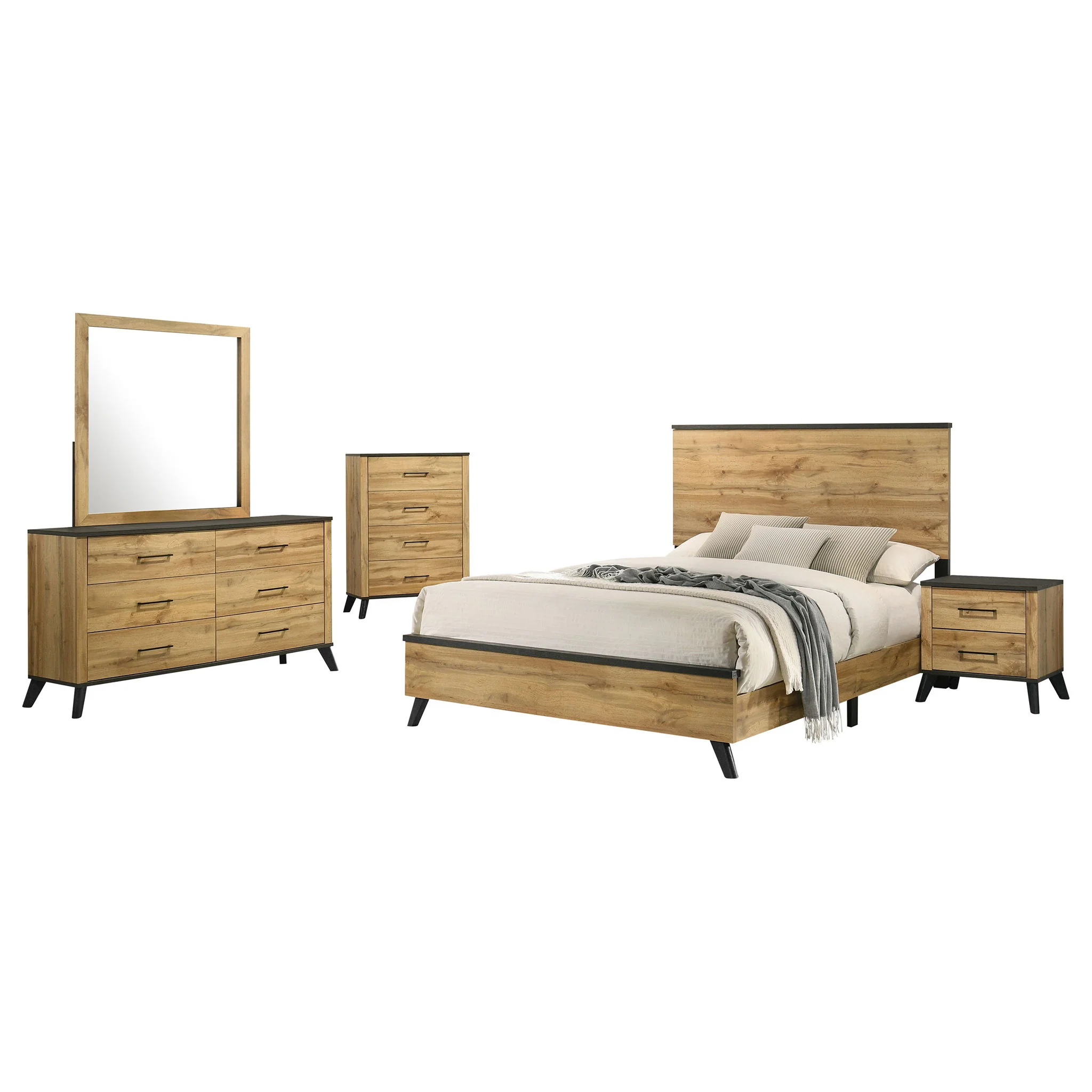 Kaywood 5-piece Full Bedroom Set Natural Pine - Image 2