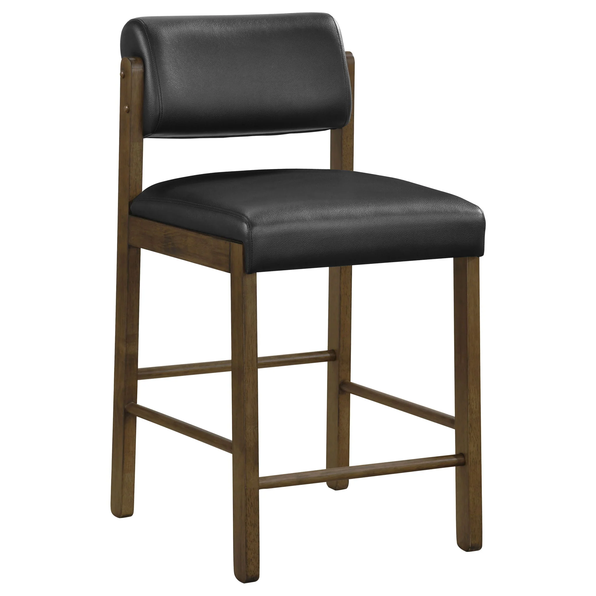 Kehoe Upholstered Counter Height Chair Black and Walnut (Set of 2) - Image 2