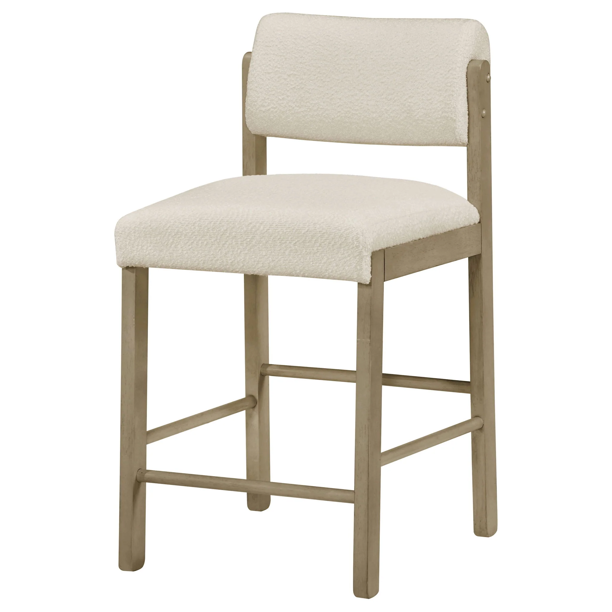 Kehoe Upholstered Counter Height Chair Cream and Natural Oak (Set of 2) - Image 3