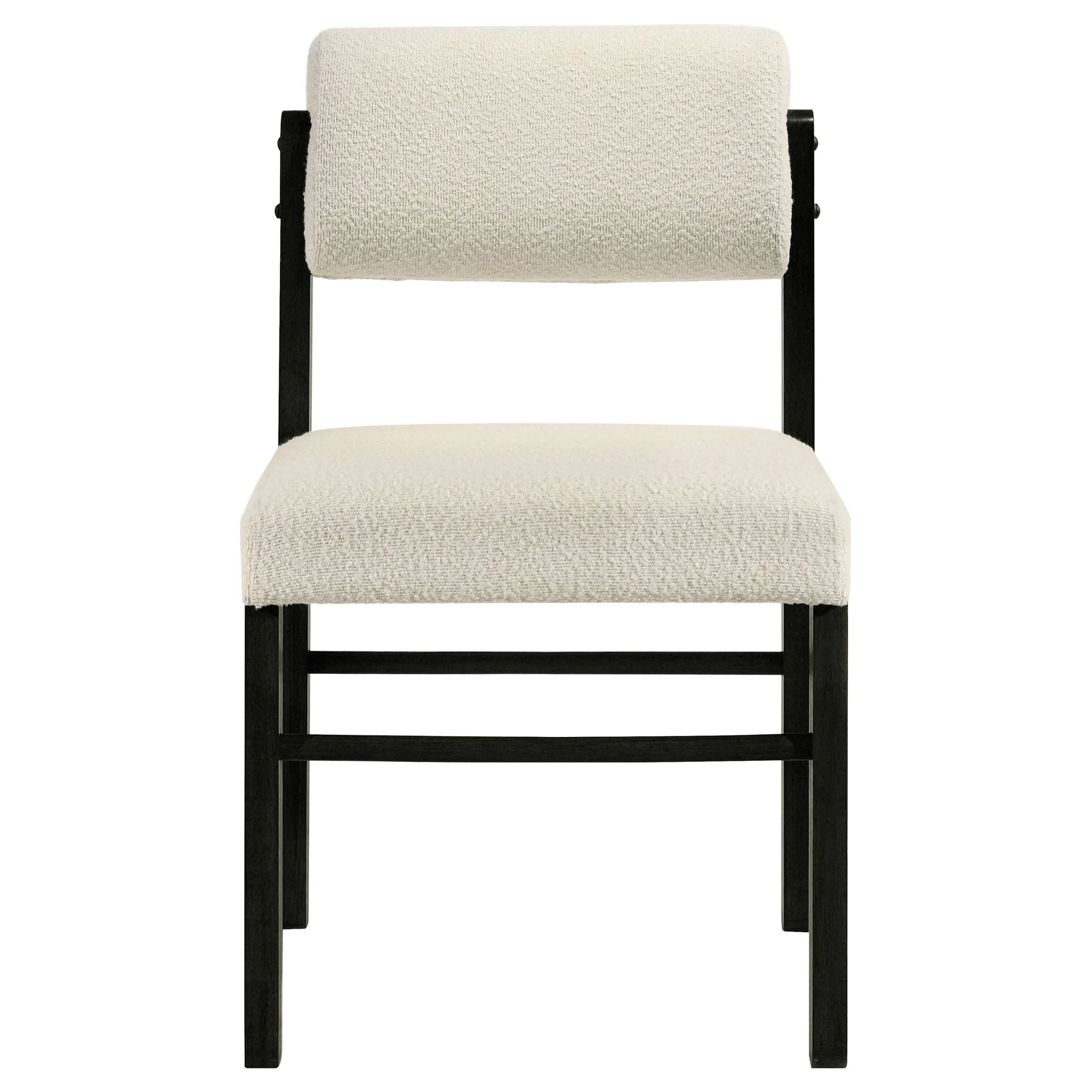 Kehoe Upholstered Dining Side Chair Cream and Black (Set of 2) - Image 3